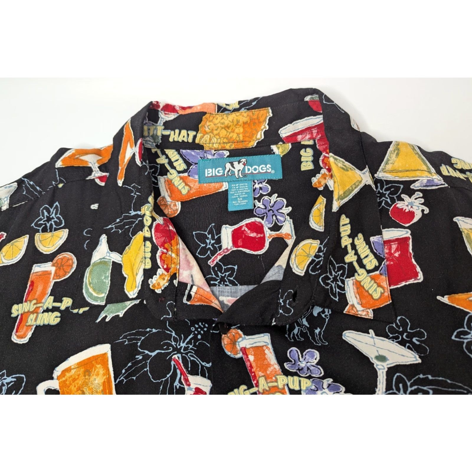 Big Dogs VINTAGE Big Dogs Shirt Mens 5X Blue Floral Beach Hawaiian Short Sleeve Button-Up Collared 5X Casual Party/Cocktail Travel Vacation Size US XXL / EU 58 / 5 - 6 Thumbnail