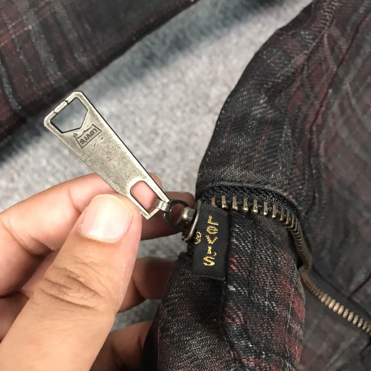 If Six Was Nine × Japanese Brand × Levi's Vintage Clothing LEVIS FLANNEL BLACK PUNK JAPAN STYLE BLAZER COAT JACKET Size US M / EU 48-50 / 2 - 6 Thumbnail