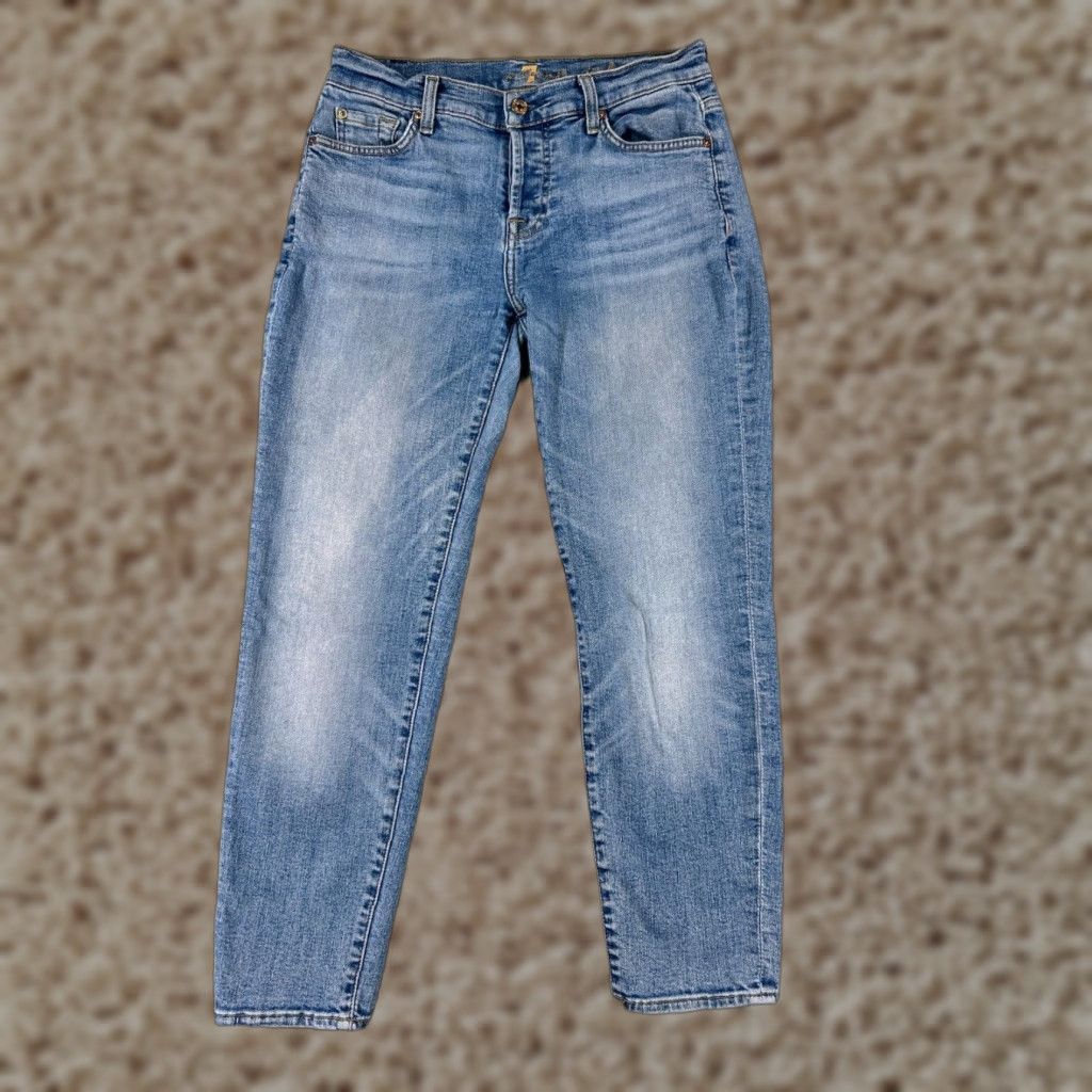 7 For All Mankind 7 For All Mankind Jeans Women 25 Blue Denim Josefina Skinny Button Fly Shirt? Size 26" / US 2 / IT 38 - 1 Thumbnail