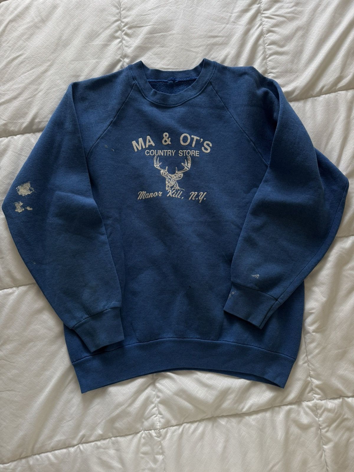 Vintage 1980s Blue Deer Crewneck Sweatshirt Size US M / EU 48-50 / 2 - 1 Thumbnail