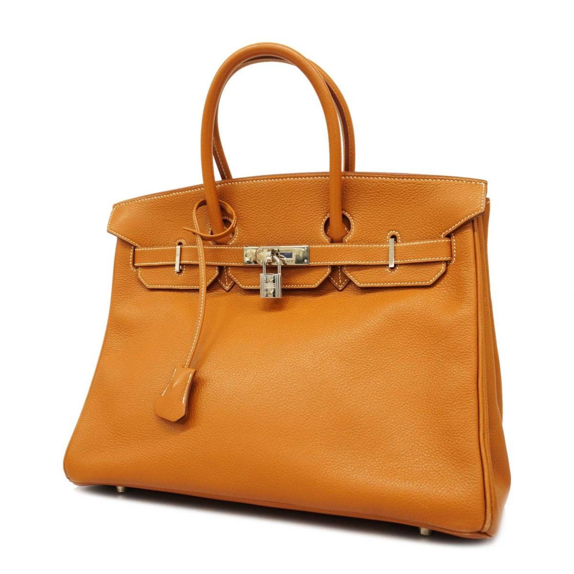 image of Hermes Handbag Birkin 35 D Engraved Togo Gold Ladies, Women's