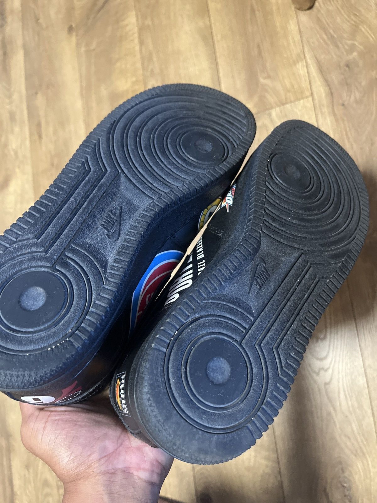 NBA × Nike × Supreme Nike Air Force 1 Mid Supreme NBA Black Size US 11.5 / EU 44-45 - 6 Thumbnail