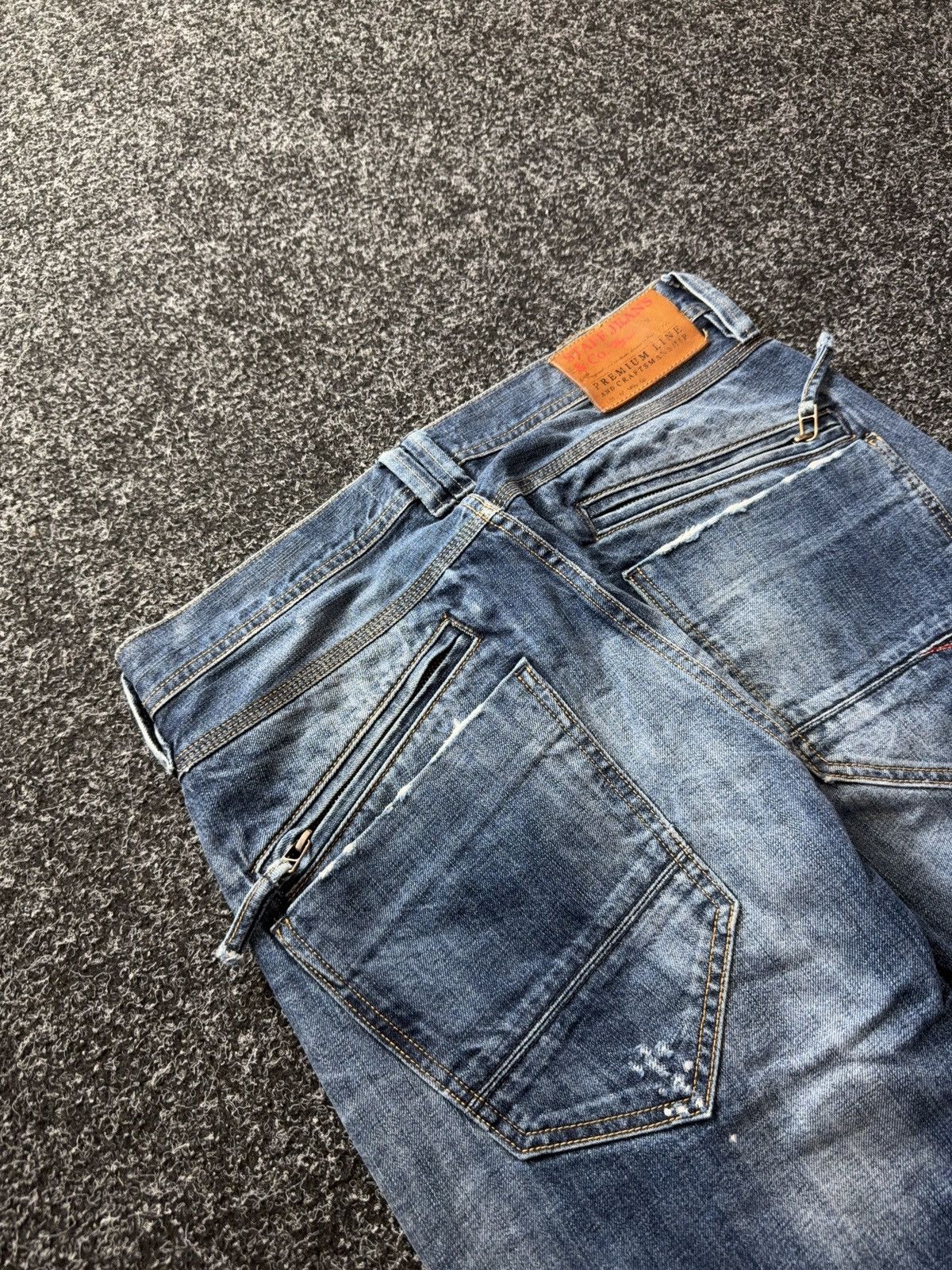 Vintage 00s Retro Japanese Y2K Vntg Grunge Distressed Denim Jeans Size US 32 / EU 48 - 17 Thumbnail