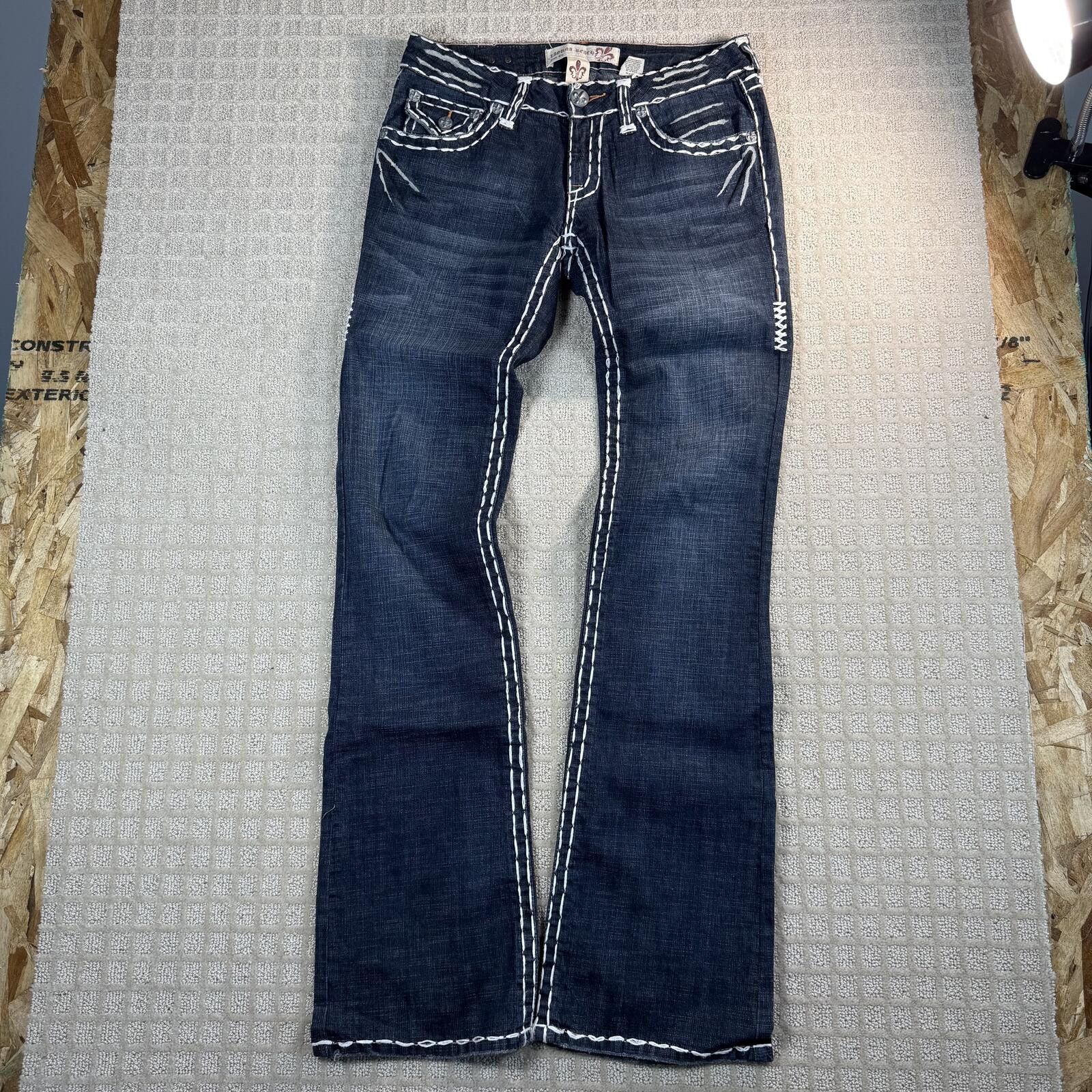 Other Laguna Beach Y2K Flare Jeans Made USA Contrast Stitch 32x36 Size 32" / US 10 / IT 46 - 1 Thumbnail