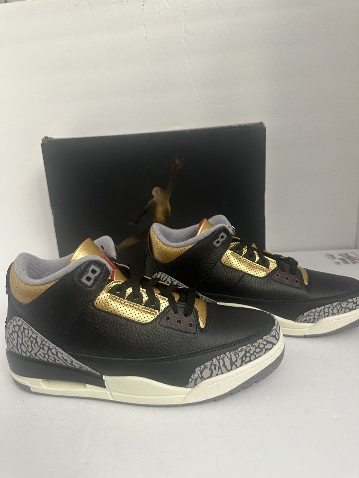 Nike Air Jordan 3 Retro Black Gold Size US 11 / IT 41 - 7 Thumbnail