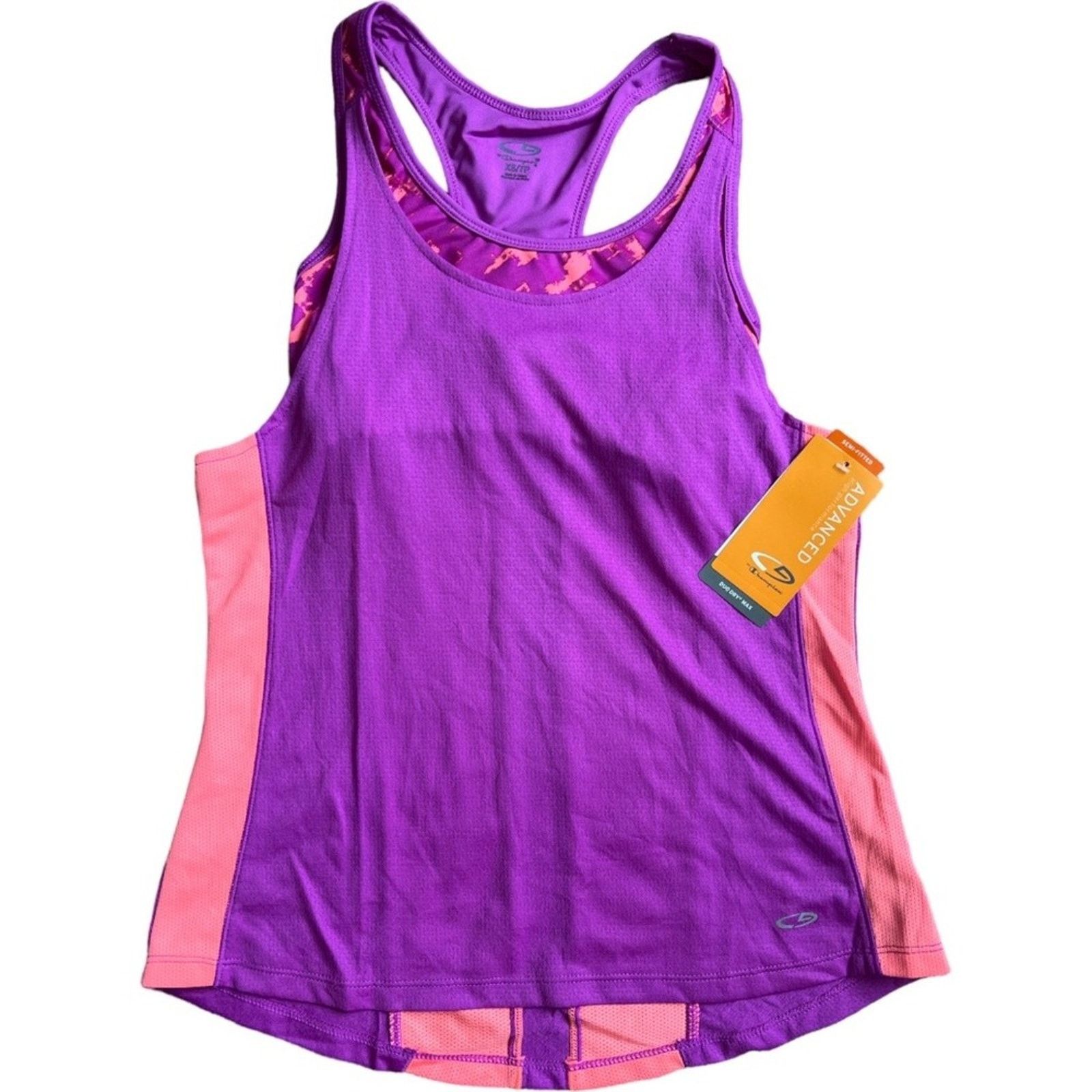 Champion Champion Duo Dry Max Fuschia/Peach Pink Tank Top, XS Size XS / US 0-2 / IT 36-38 - 1 Thumbnail