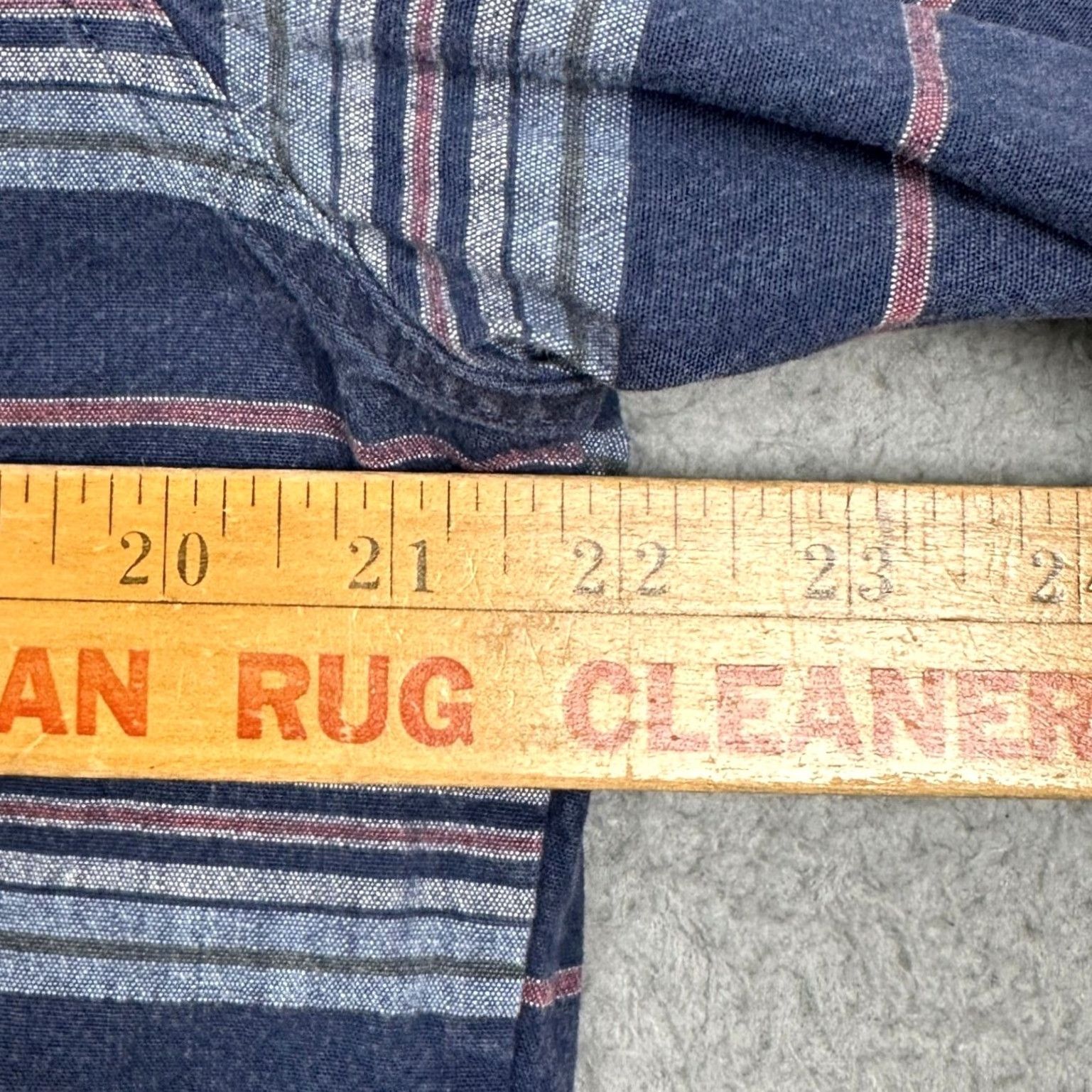 Vintage L.L. Bean Shirt Mens Medium Blue Striped Button-Down Long Sleeve Traditional Fit Chest Pocket Casual Business Travel Size US M / EU 48-50 / 2 - 5 Thumbnail