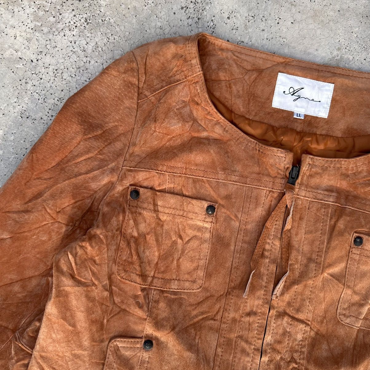 agnes b. Vintage Suede Leather Women Jacket by Agnes B Size XS / US 0-2 / IT 36-38 - 2 Thumbnail