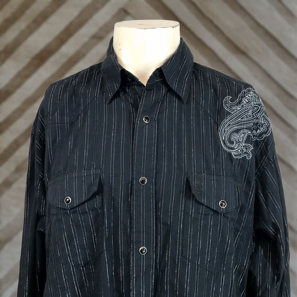 George GEORGE STRAIT TROUBADOUR COLLECTION - XL BLACK - SILVER BUTTON UP SHIRT Size US XL / EU 56 / 4 - 1 Thumbnail