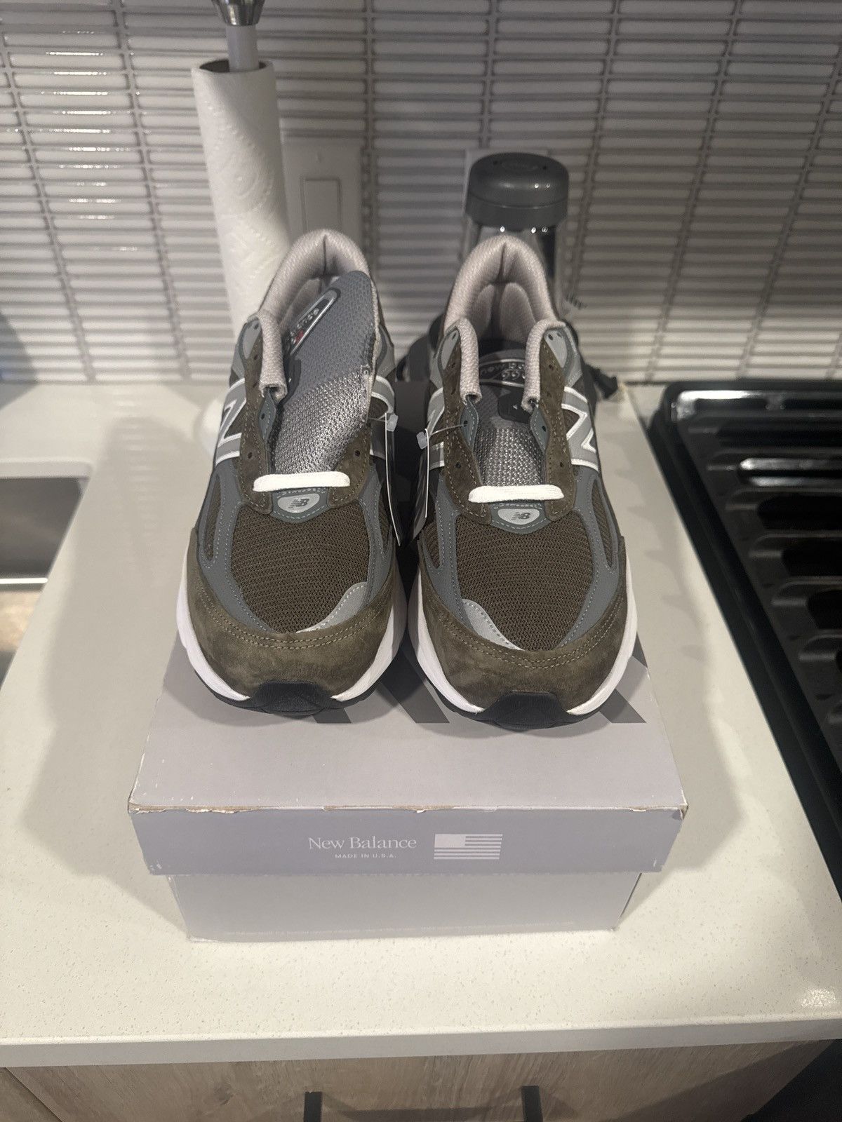 New Balance MiUSA 990v6 Olive Size US 10 / EU 43 - 4 Thumbnail