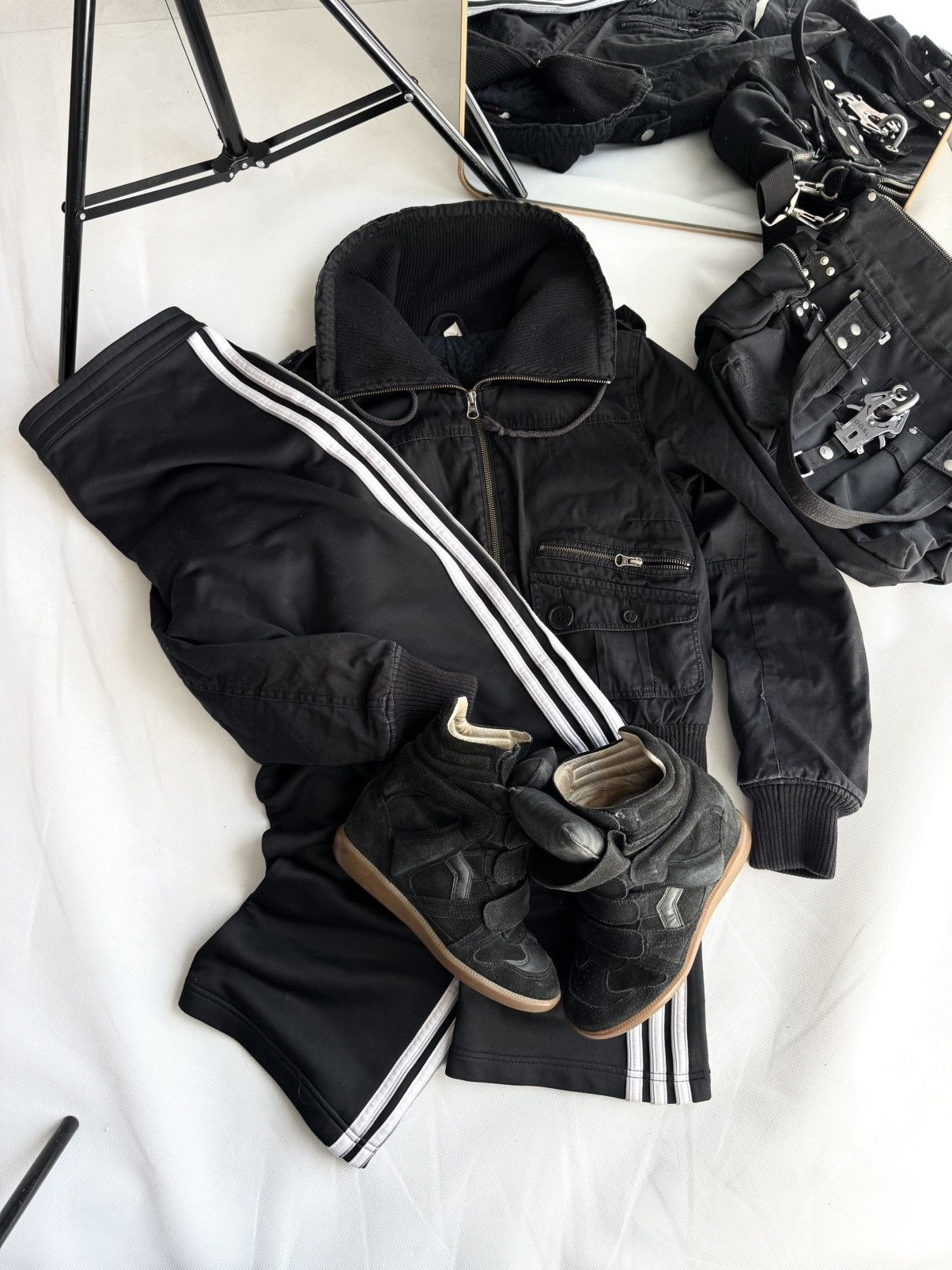 If Six Was Nine Vintage Y2K MkBomber Motorcycle Fur Collar Avantgarde Jacket Size US M / EU 48-50 / 2 - 2 Thumbnail