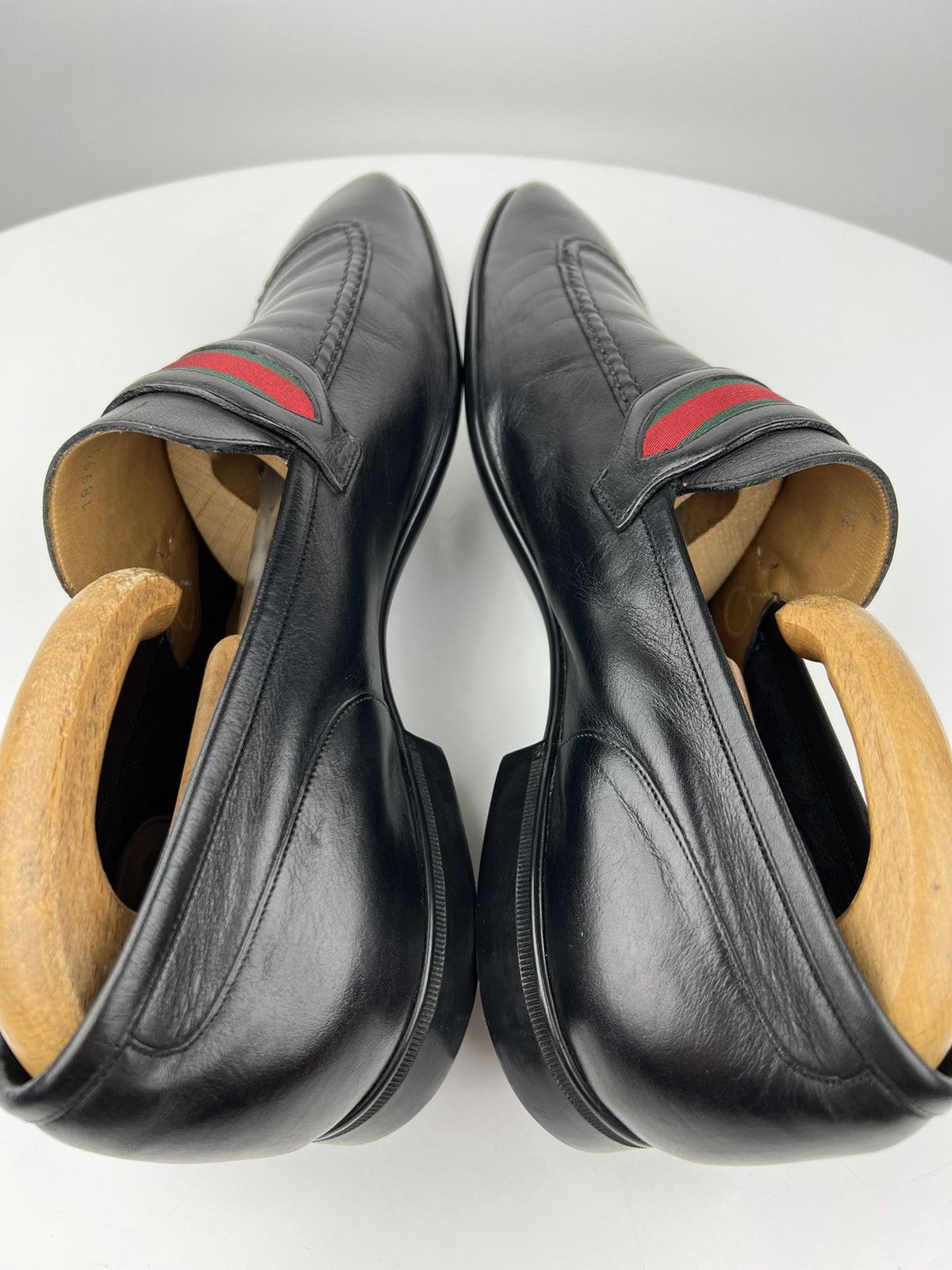 Gucci GUCCI Loafers Leather Slip Ons Shoes Web Stripe Black Men’s Size US 9 / EU 42 - 18 Thumbnail