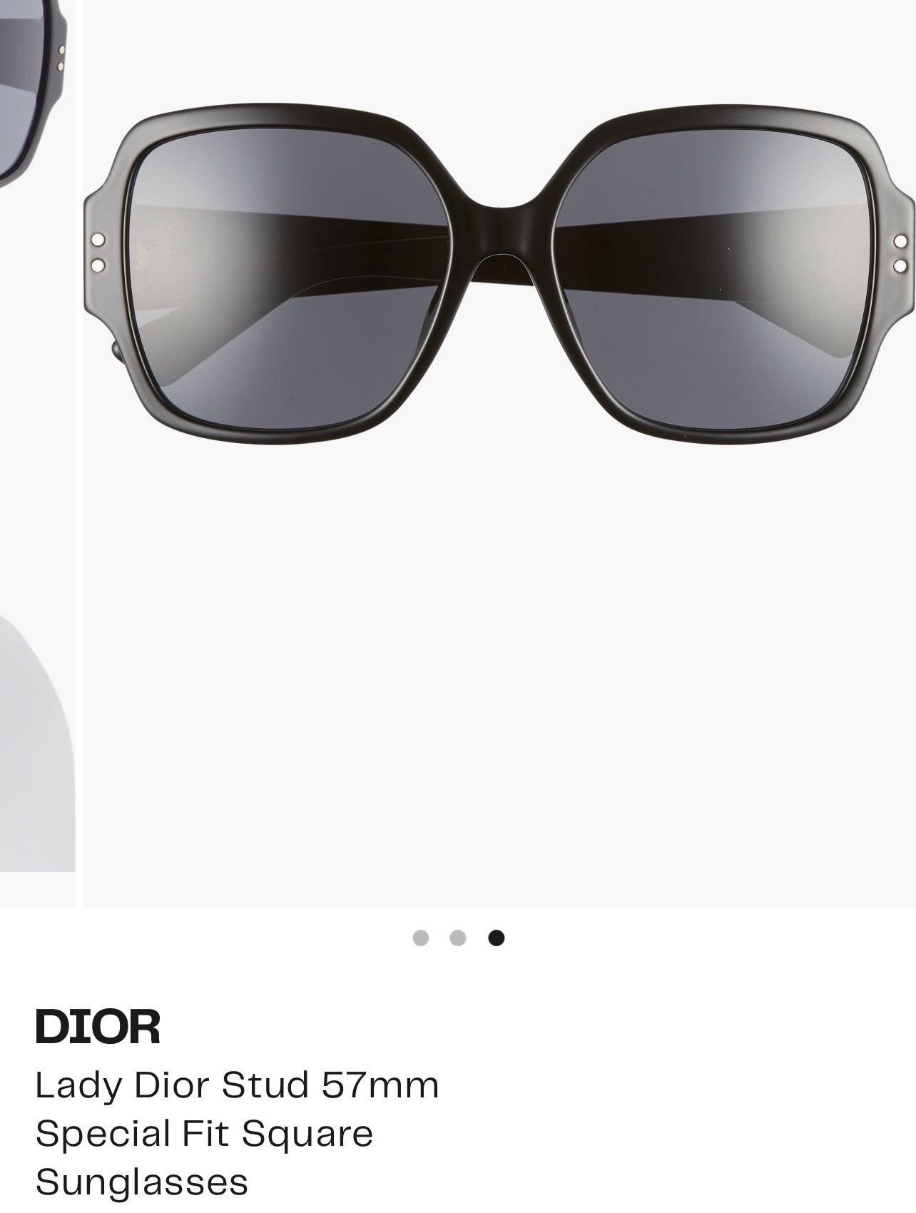 Dior Lady Dior stud 57 sunglasses Havana made In Italy Size ONE SIZE - 2 Thumbnail