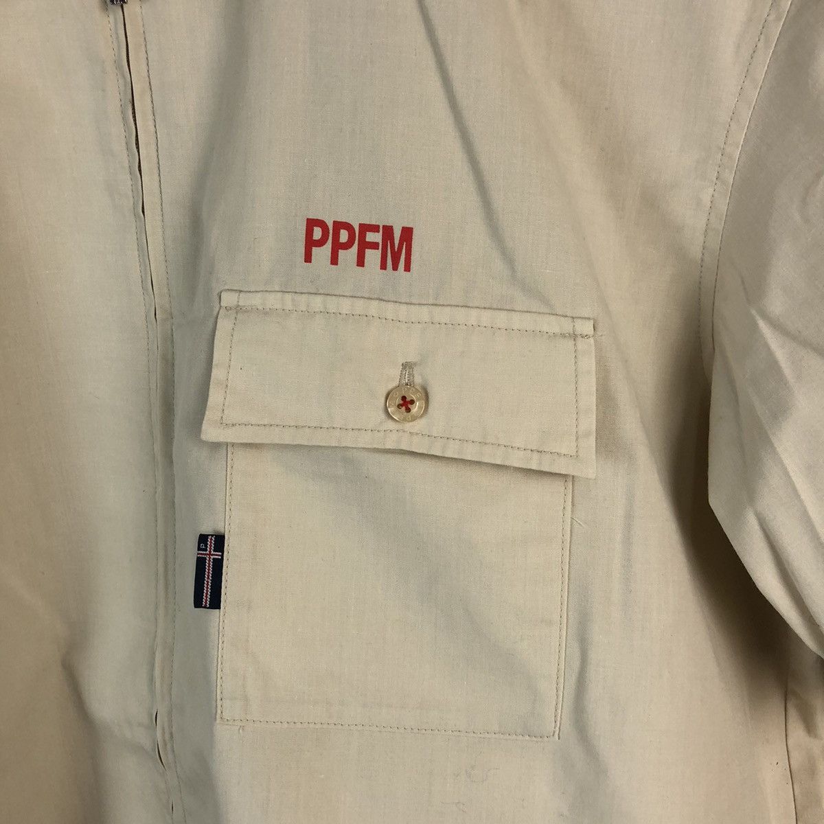 PPFM × Vintage Ppfm Cream vintage Work Shirt #A2224 Size US M / EU 48-50 / 2 - 7 Thumbnail