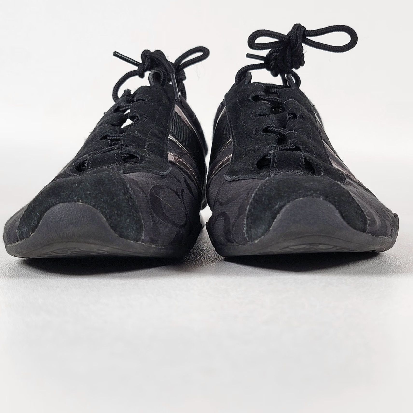 Coach COACH REMONNA Black Cooper Sneakers Women Size 9.5 B Athletic Suede Leather Minimalist Shoes Size US 10 / IT 40 - 3 Thumbnail