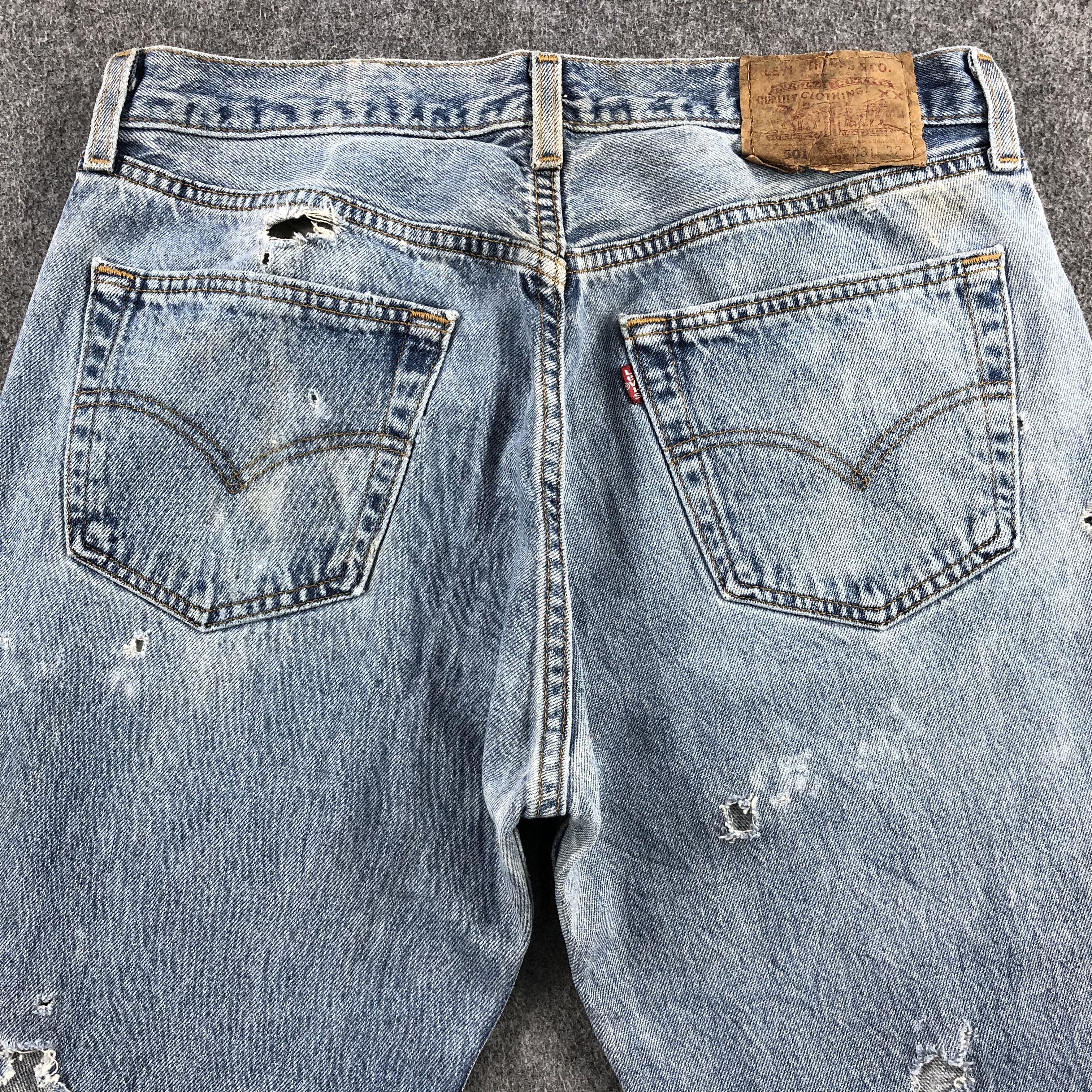 Levi's Vintage 90s Blue Wash Levis 501 Jeans-J1753 Size US 32 / EU 48 - 4 Thumbnail