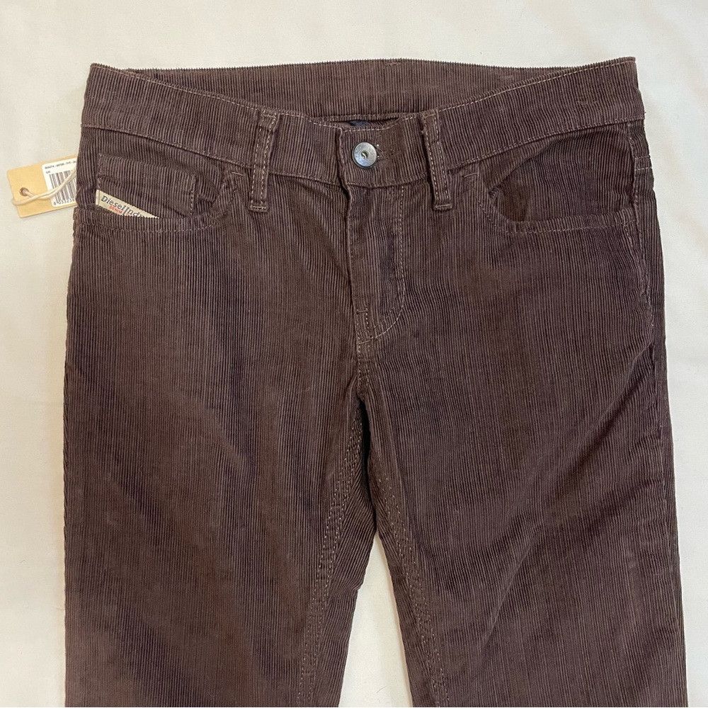 Diesel NWT New Diesel Straight Leg Corduroy Brown Pants Size 25 Size 25" / US 0 / IT 36 - 4 Thumbnail
