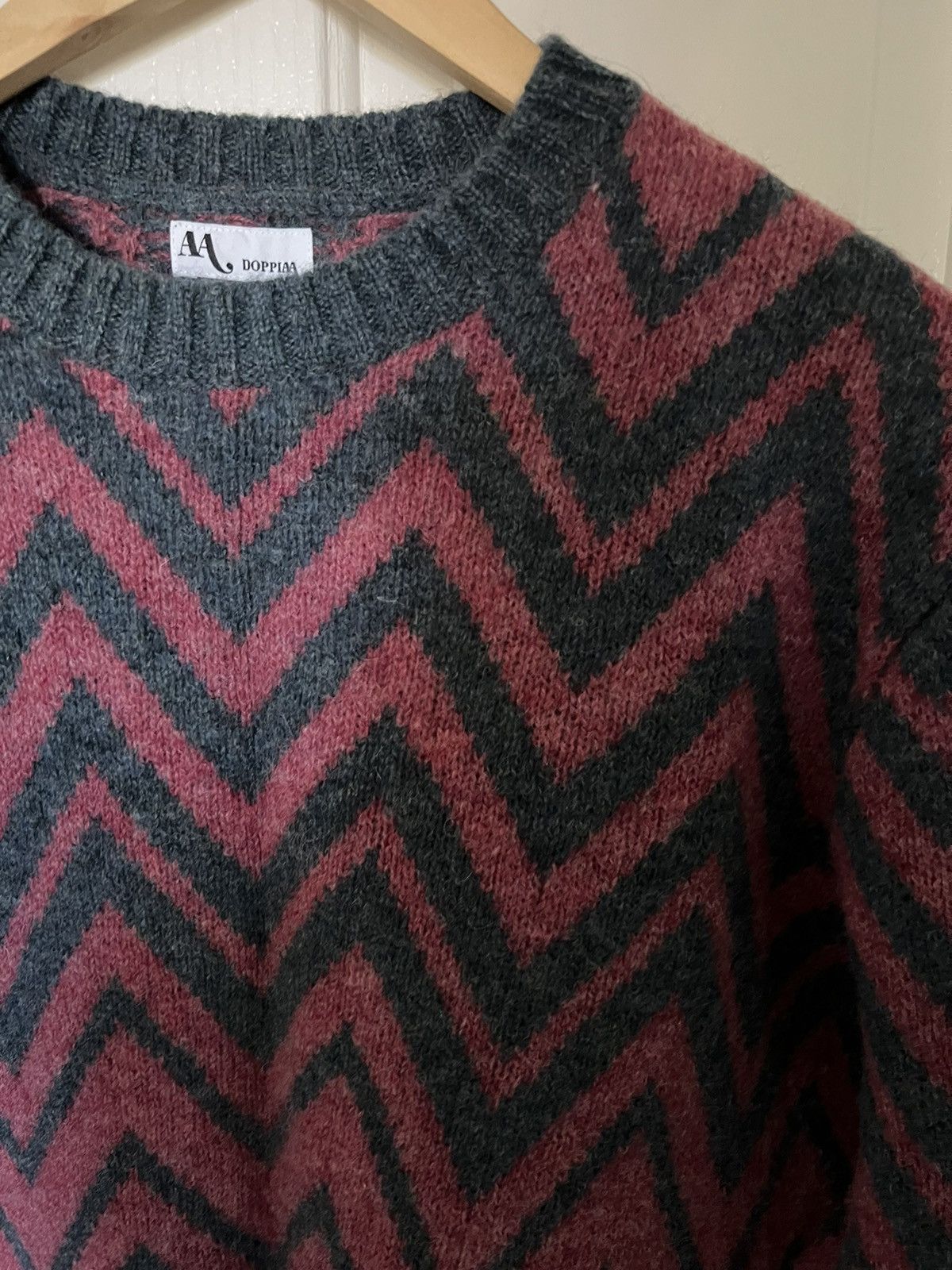 Doppiaa Doppiaa Aambrosia Shetland Wool Zig Zag Sweater S Size US S / EU 44-46 / 1 - 2 Thumbnail