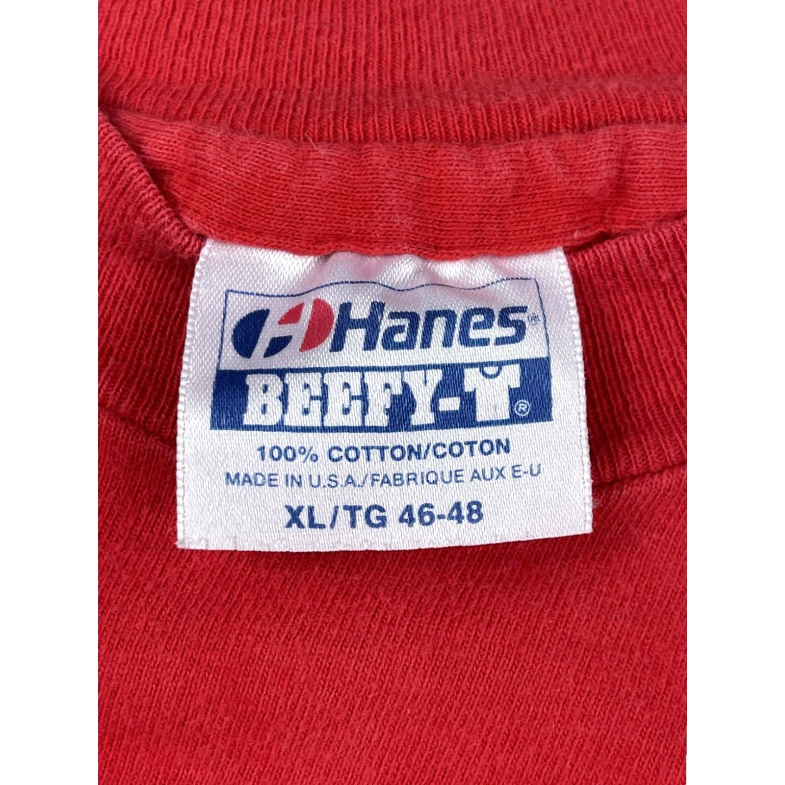 Hanes VINTAGE Hanes T-Shirt Jazz Festival 80s New Orleans Red Crew Neck Short Sleeve Double-Sided L Men Adult Official Logo 1987 USA Mens Size US L / EU 52-54 / 3 - 4 Thumbnail