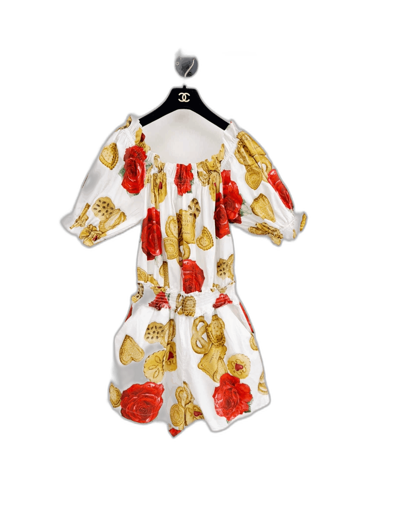 Dolce & Gabbana DG Dolça Romper with Floral Print Size L / US 10 / IT 46 - 1 Thumbnail
