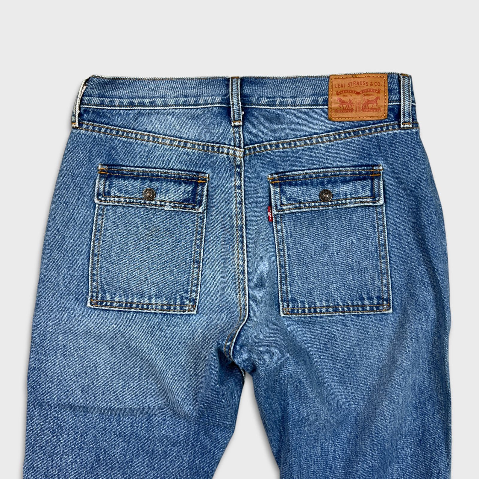 Levi's × Vintage Levi's Jeans 30x28 Faded Frayed Distressed Cargo Denim Pants Size US 30 / EU 46 - 7 Thumbnail