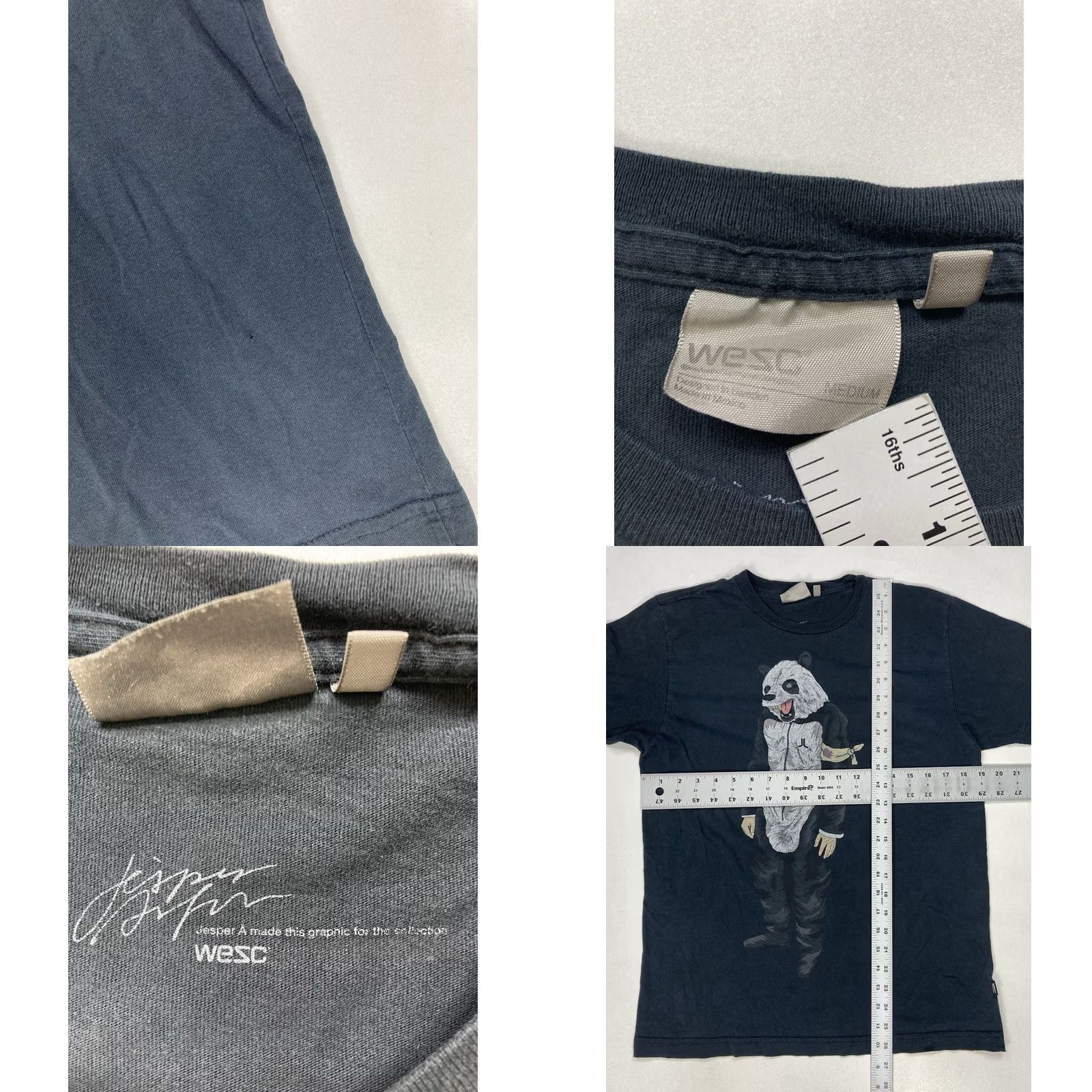 WeSC VINTAGE WESC T-Shirt Men Medium Black Short Sleeve Graphic Print 2009 Size US M / EU 48-50 / 2 - 8 Thumbnail