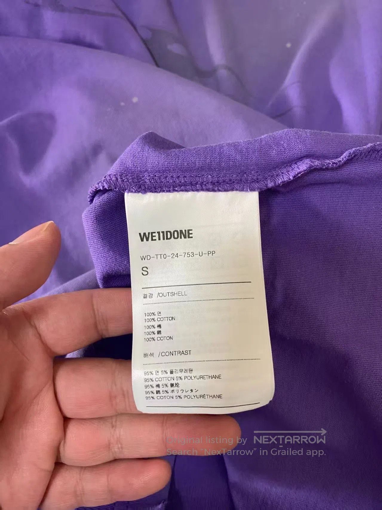 WE11DONE we11done Metallic Washed Short Sleeve. Size US S / EU 44-46 / 1 - 5 Thumbnail