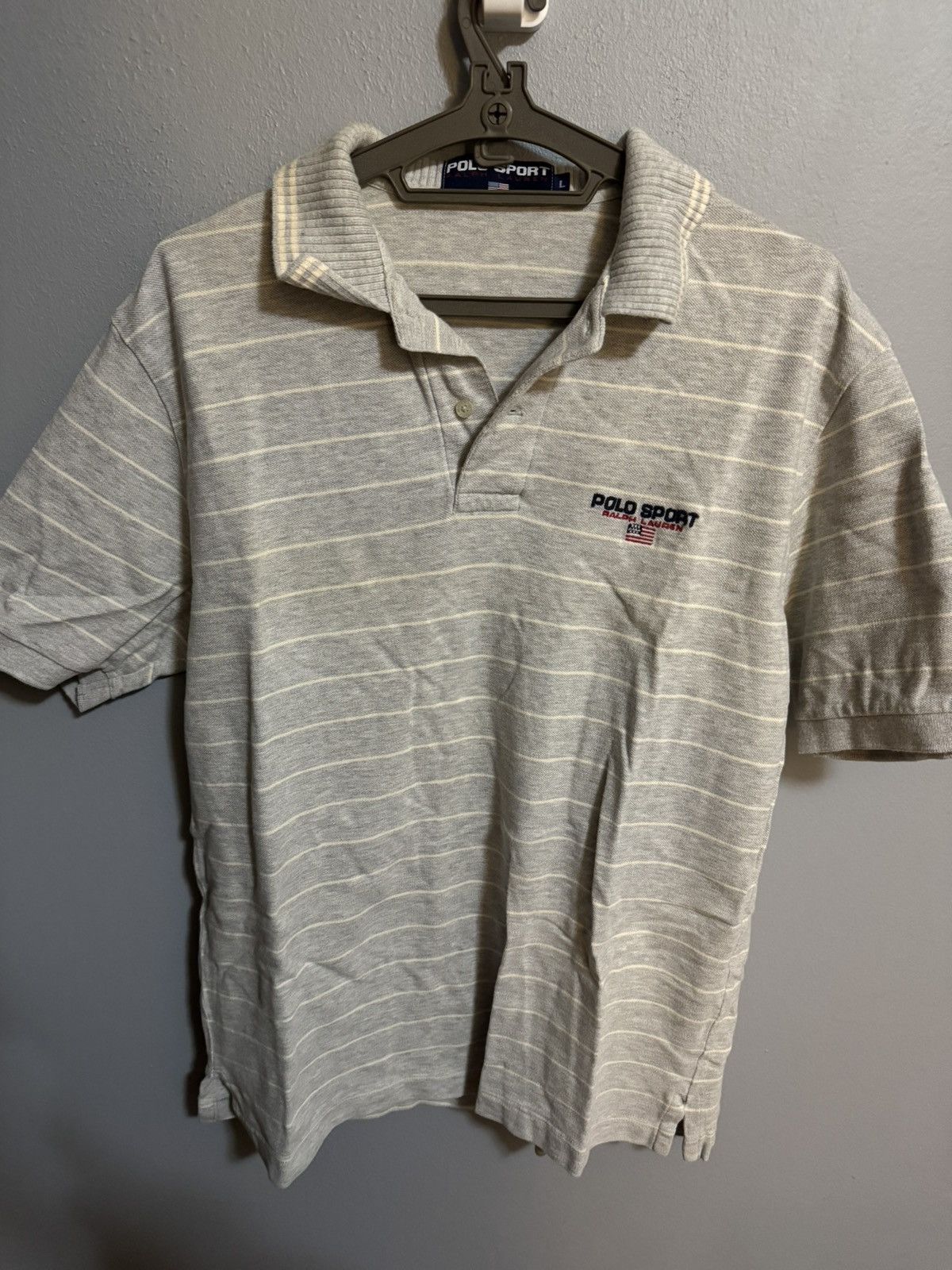 Polo Ralph Lauren Ralph Lauren Polo Sport Striped Golf Shirt Vintage Size US L / EU 52-54 / 3 - 1 Thumbnail
