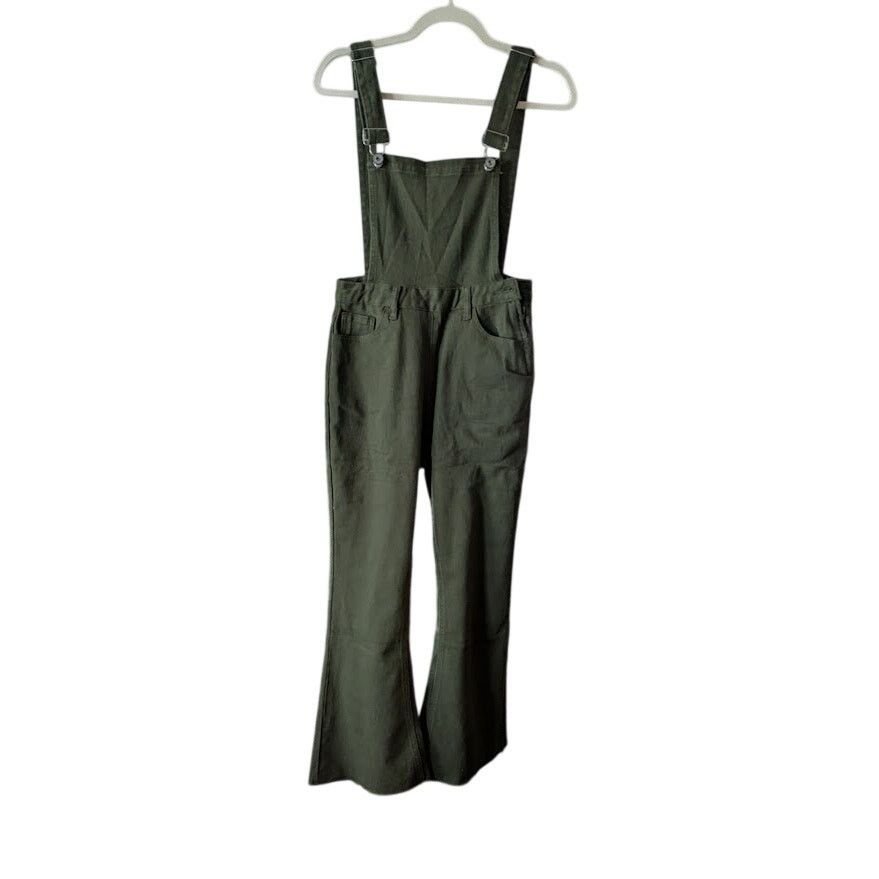Other Umgee Army Green Denim Overalls With Raw Hem - Sz S Size 27" / US 4 / IT 40 - 2 Thumbnail