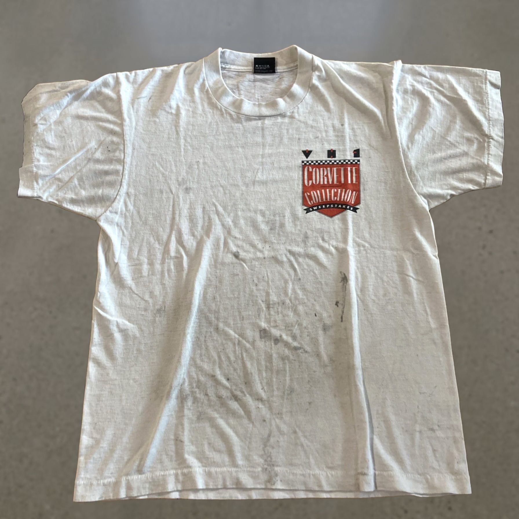 Vintage VINTAGE Corvette Collection Sweepstake Shirt Screenstar Large Shirt 1990s White 100% Cotton L MenWomens BoysGirls Mens Womens Size US L / EU 52-54 / 3 - 1 Thumbnail