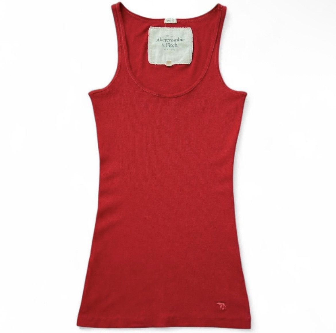 Abercrombie & Fitch Vintage Abercrombie & Fitch Red Ribbed Tank Top Size S / US 4 / IT 40 - 1 Thumbnail