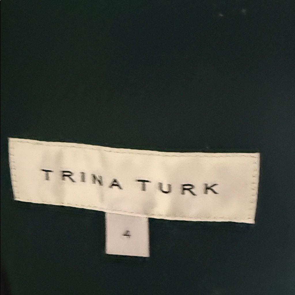 Trina Turk Trina Turk 80% lambs wool deep green trench coat jacket sz 4 Size S / US 4 / IT 40 - 10 Thumbnail