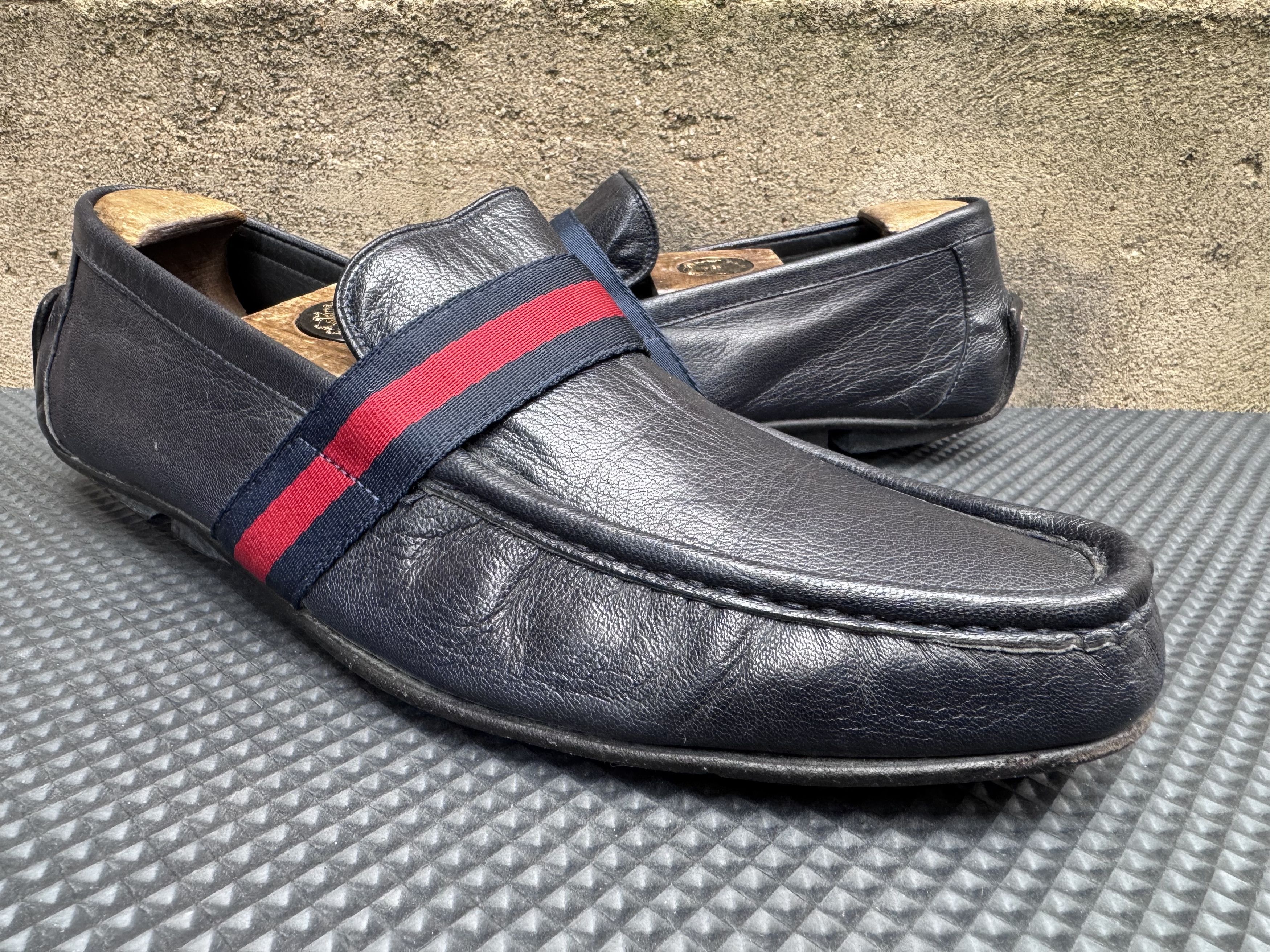 Gucci Gucci Leather Loafer Signature red and blue Web detail Size US 8.5 / EU 41-42 - 1 Thumbnail