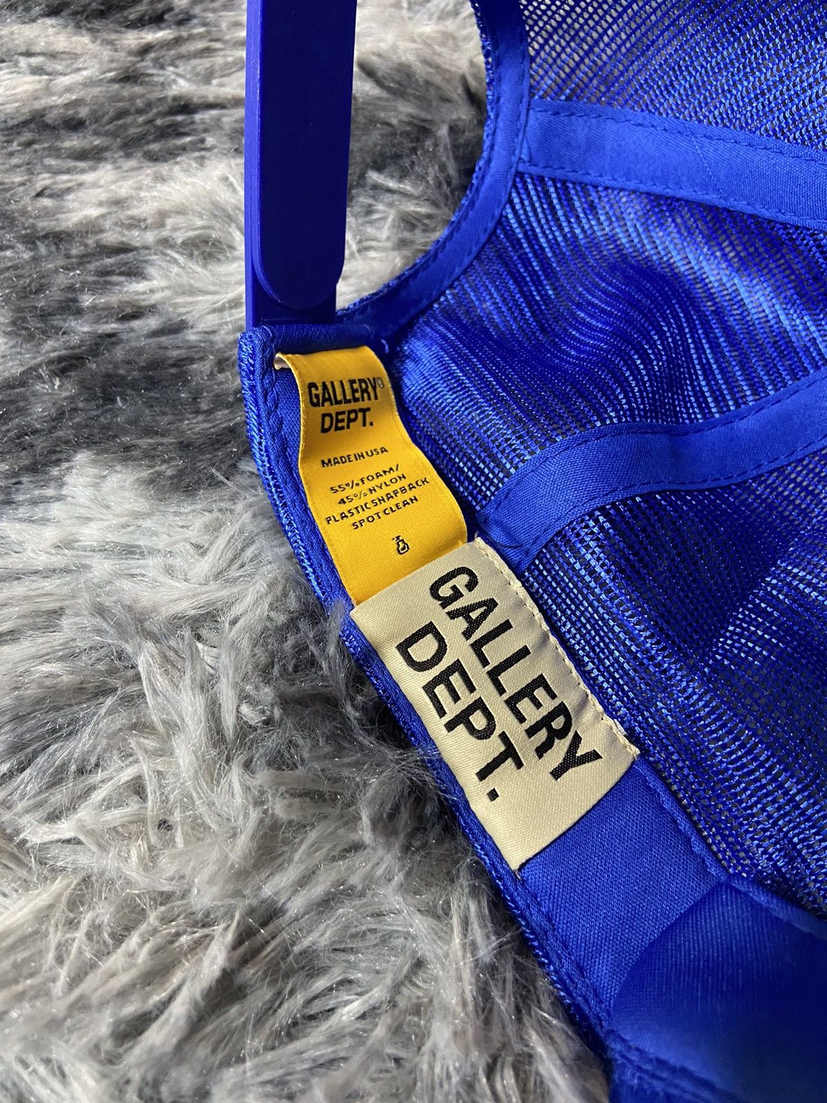 Gallery Dept. Gallery Dept Trucker Hat Blue Yellow Logo SnapBack Cap Size ONE SIZE - 7 Thumbnail