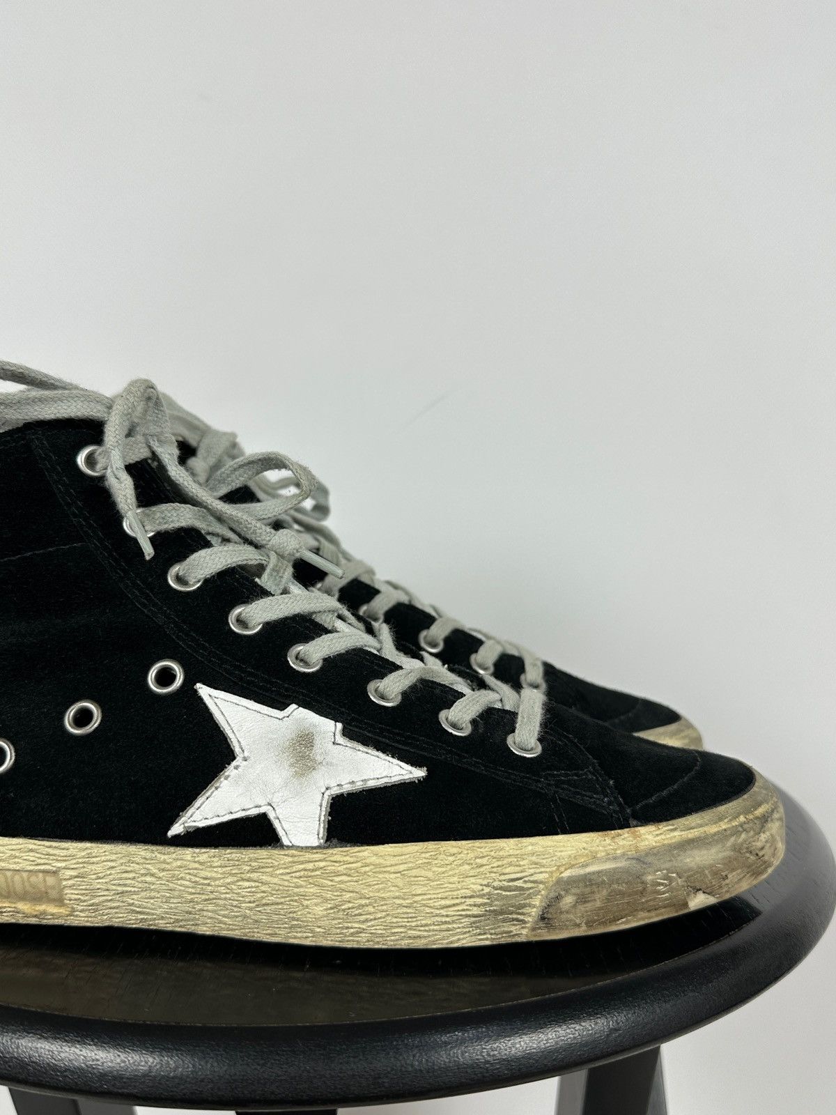 Golden Goose Golden Goose Francy Black Suede High Top Sneakers Size US 7 / EU 40 - 16 Thumbnail