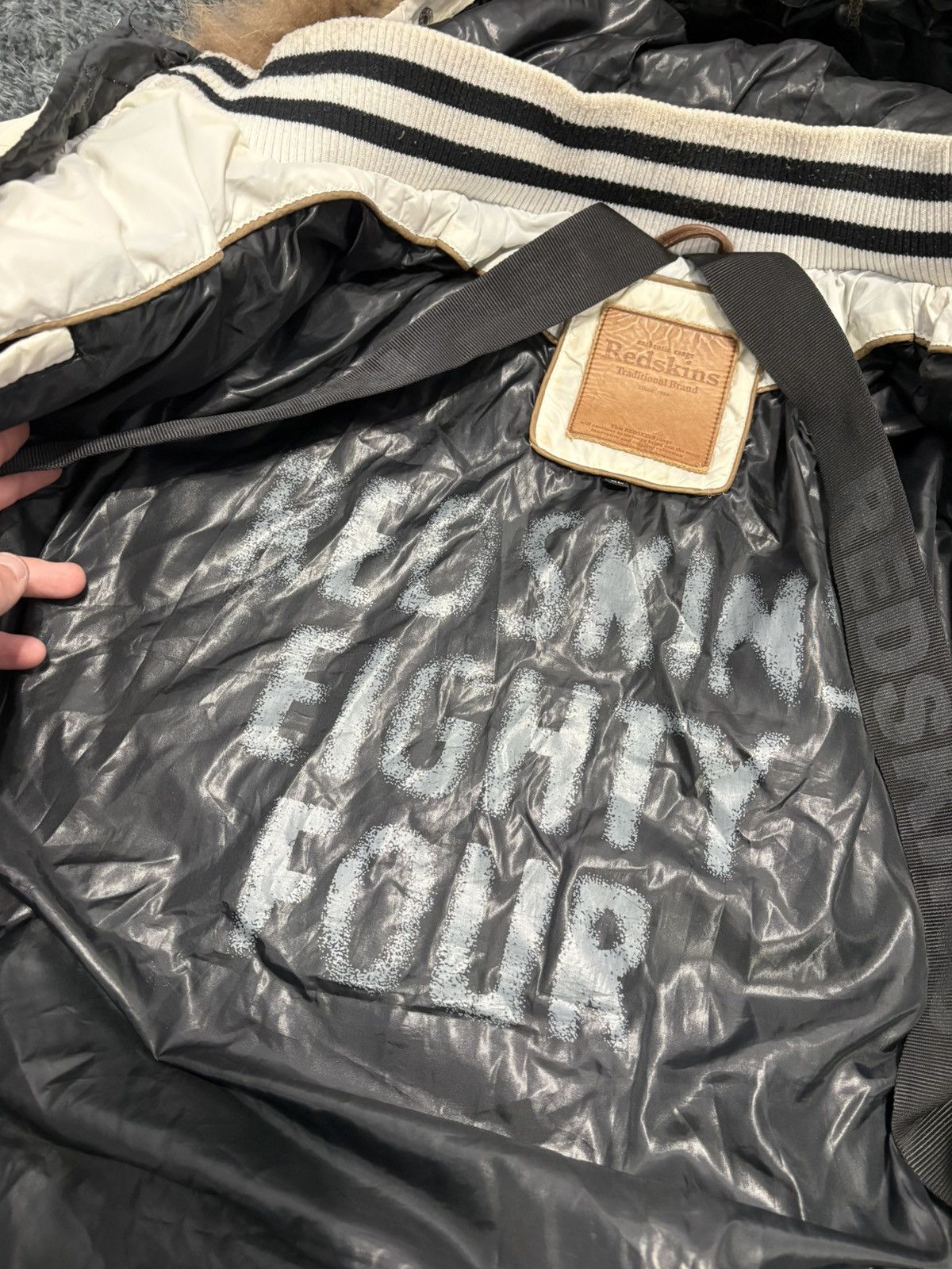 NFL Vintage Redskins Down Puffer Jacket with Fur Size US M / EU 48-50 / 2 - 8 Thumbnail