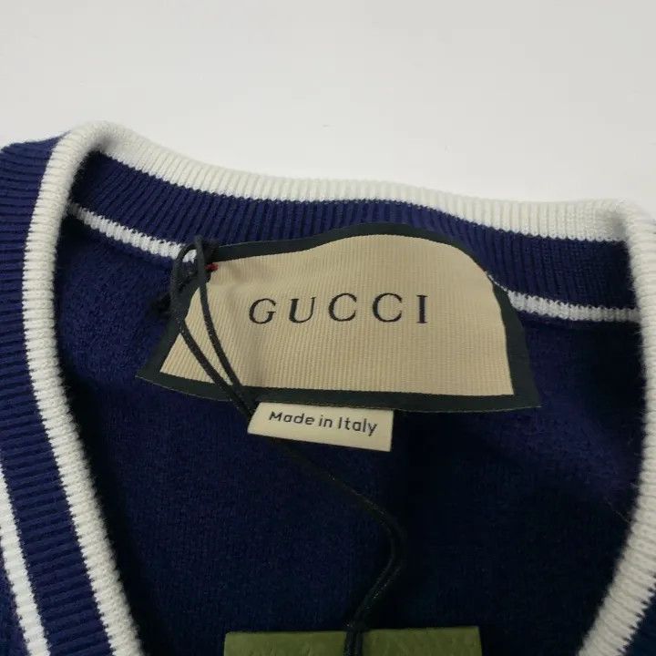 Gucci Gucci Gucci SS23 Striped V-Neck Casual Knit Sweater -2506 Size US M / EU 48-50 / 2 - 7 Thumbnail