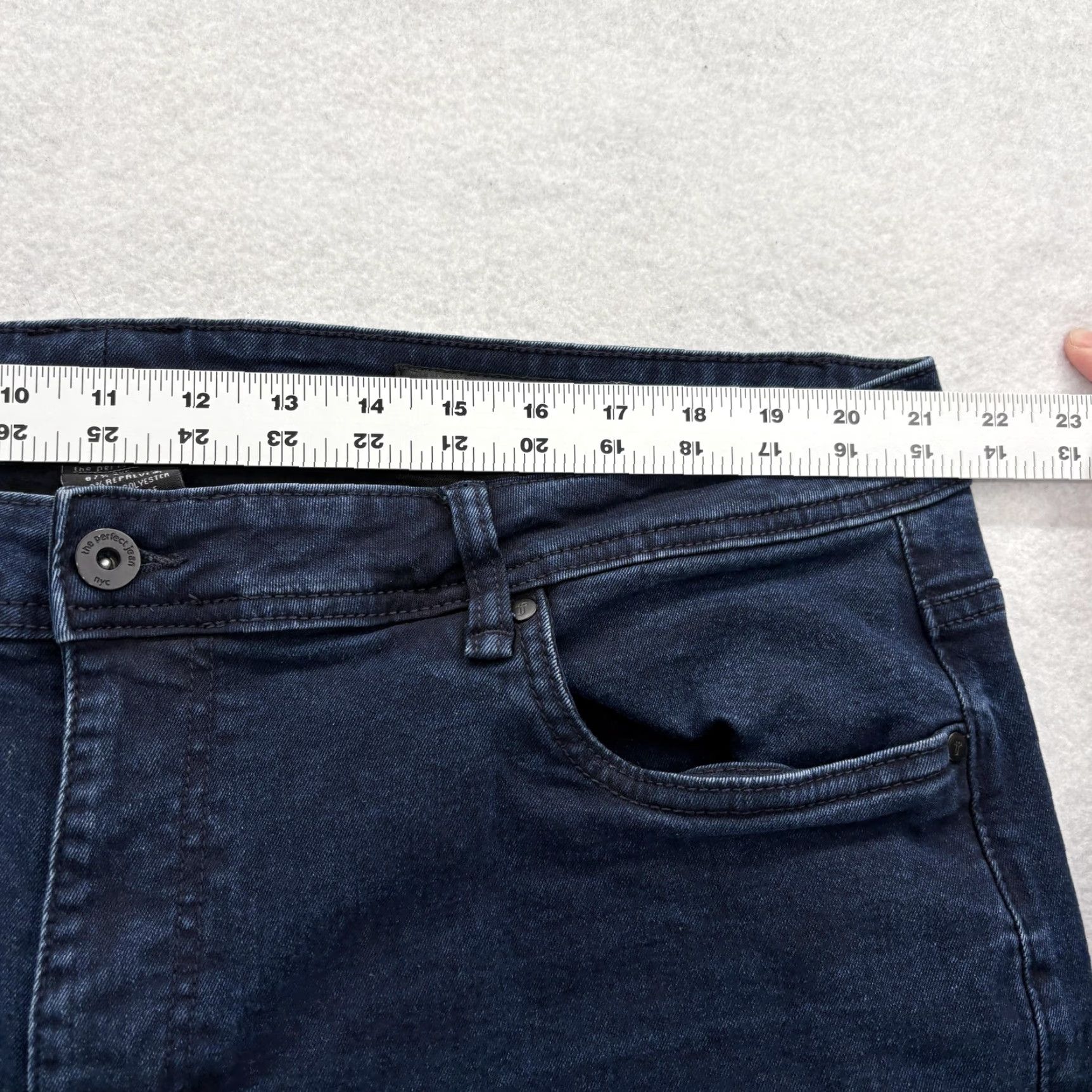 Denime The Perfect Jean NYC Skinny Jeans Mens 42x32 Blue Dark Wash Stretch Denim Casual Jeans Skinny Mens 42 Blue Dark Wash Denim Casual Size US 42 / EU 58 - 6 Thumbnail