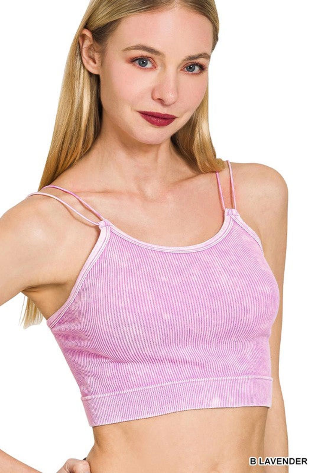 Other Washed Ribbed Seamless Double Strap Brami Zenana Size S / US 4 / IT 40 - 2 Thumbnail