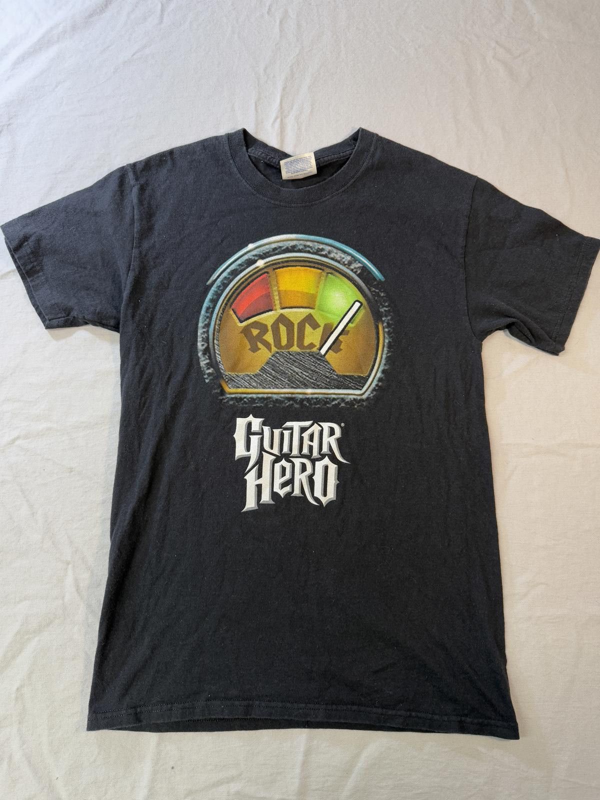 Hanes Y2K Guitar Hero T-shirt Video Game Rock Meter I Rock - S Size US S / EU 44-46 / 1 - 1 Thumbnail