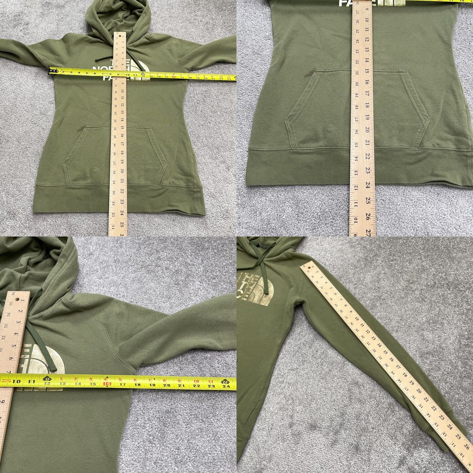 The North Face The North Face Sweatshirt Womens Green Graphic Gold Logo Pullover Fleece Casual Size XS / US 0-2 / IT 36-38 - 8 Thumbnail