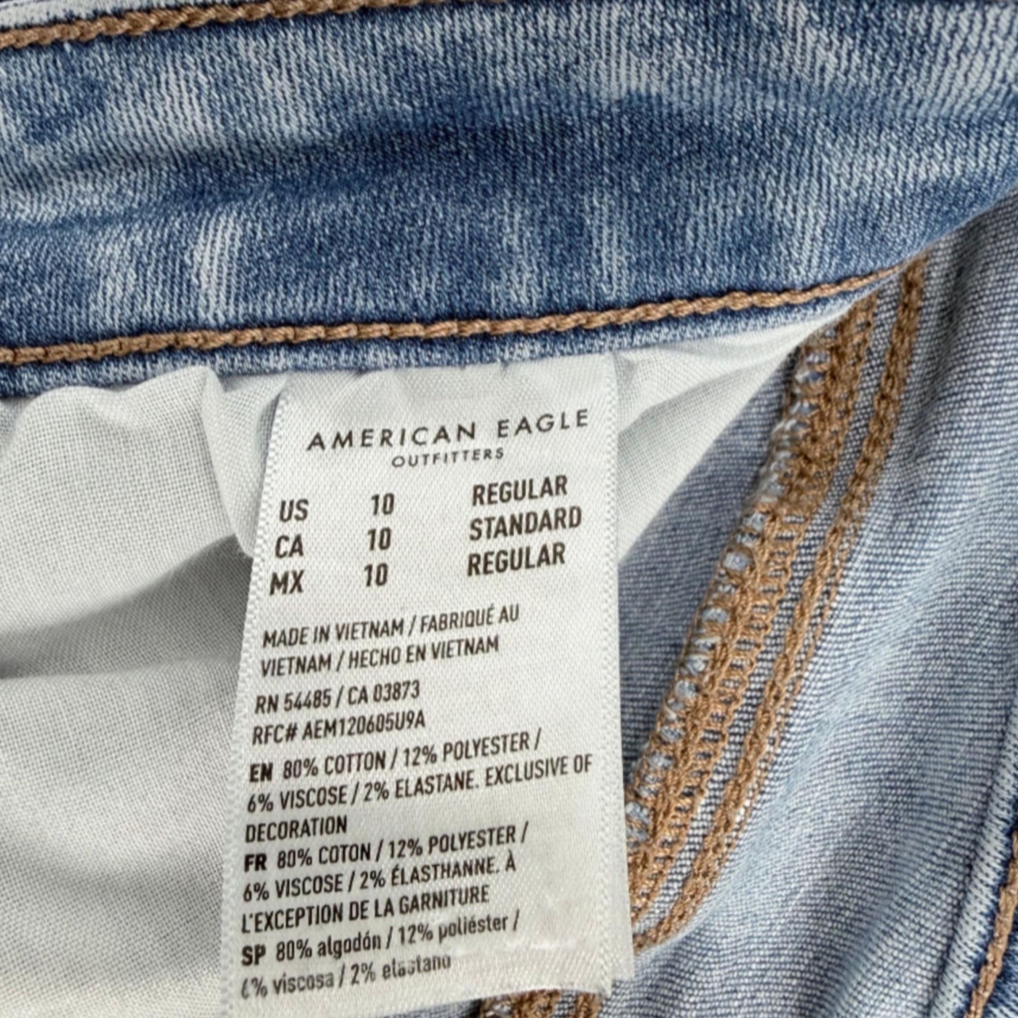 American Eagle Outfitters American Eagle Jeans - Distressed Skinny - Raw Hem -10- VGC Size 32" / US 10 / IT 46 - 8 Thumbnail
