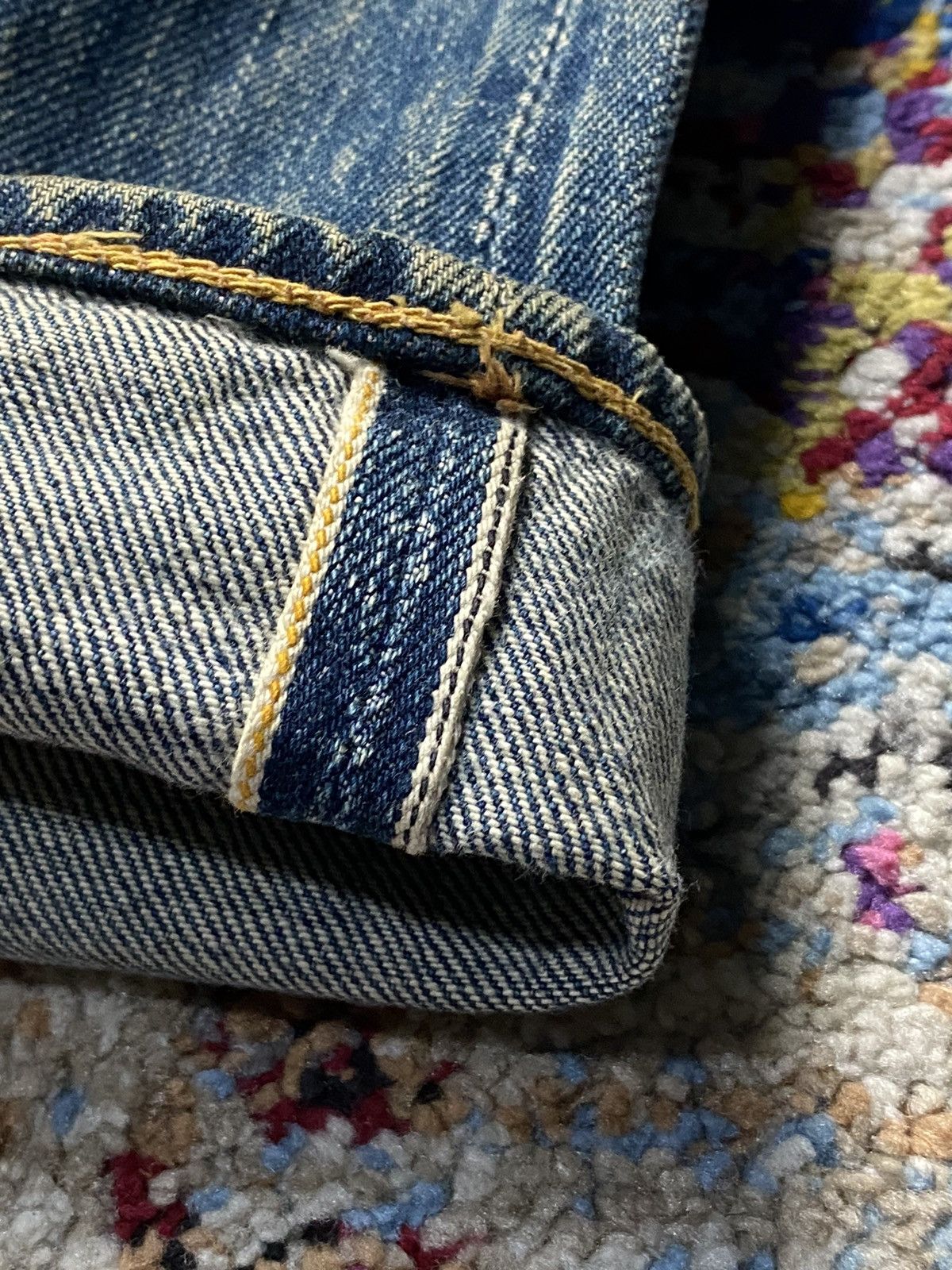 Evisu × Vintage Vintage Evisu Selvedge Slim Straight Distressed Jeans W27 Size US 27 - 19 Thumbnail