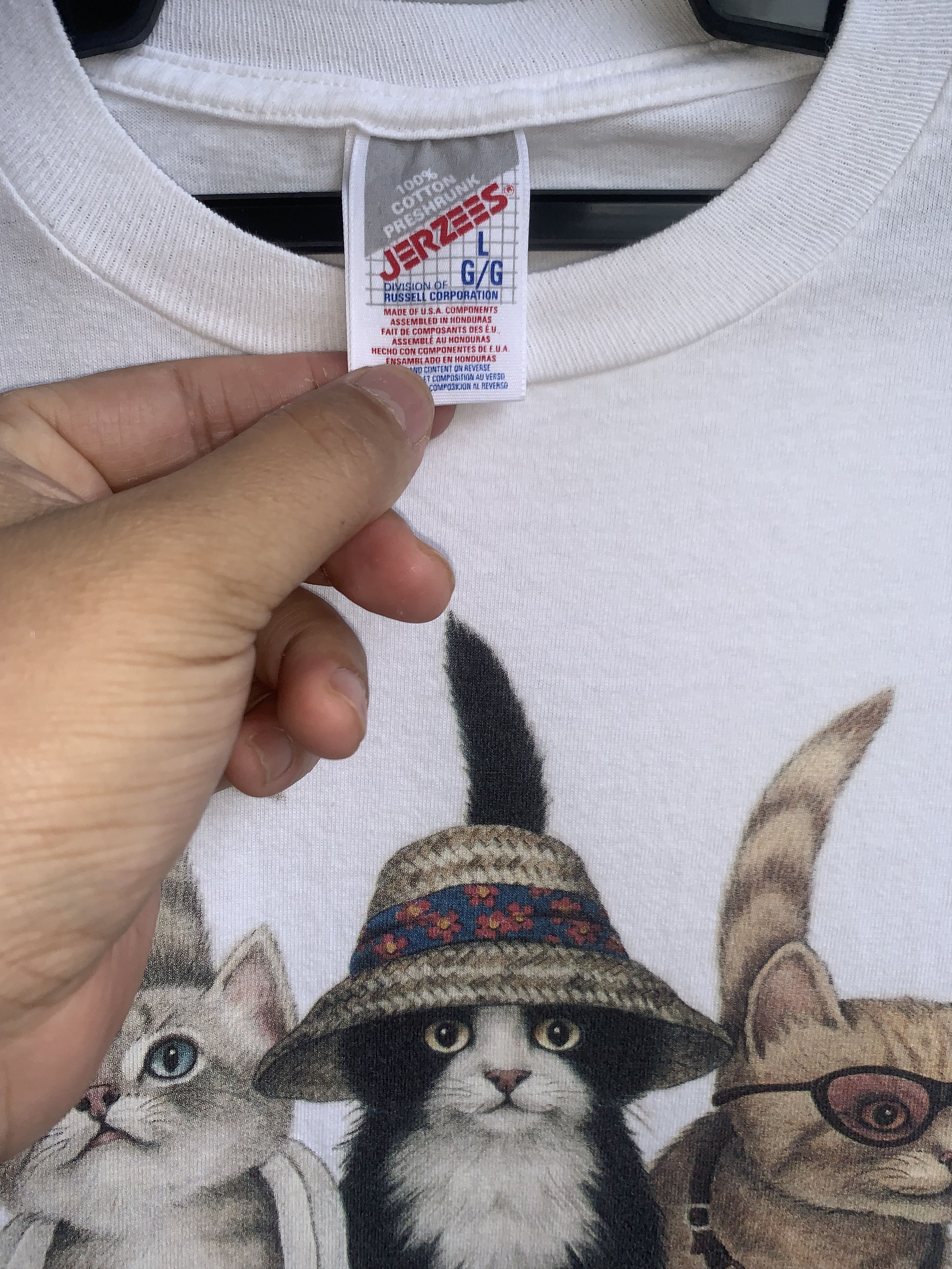 Jerzees Beach Bums Cat T-Shirt Size US L / EU 52-54 / 3 - 4 Thumbnail