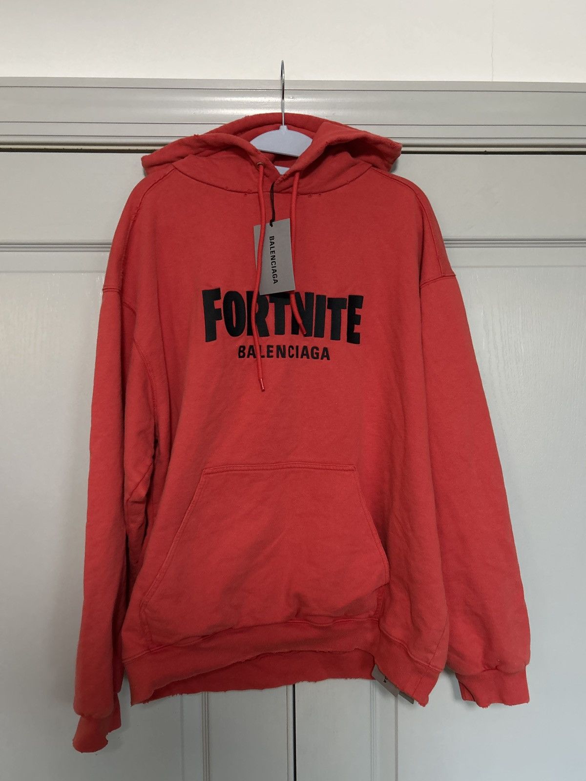 Balenciaga 2021 Fortnite X Balenciaga Red Hoodie Size Large 157/200 Size US L / EU 52-54 / 3 - 2 Thumbnail