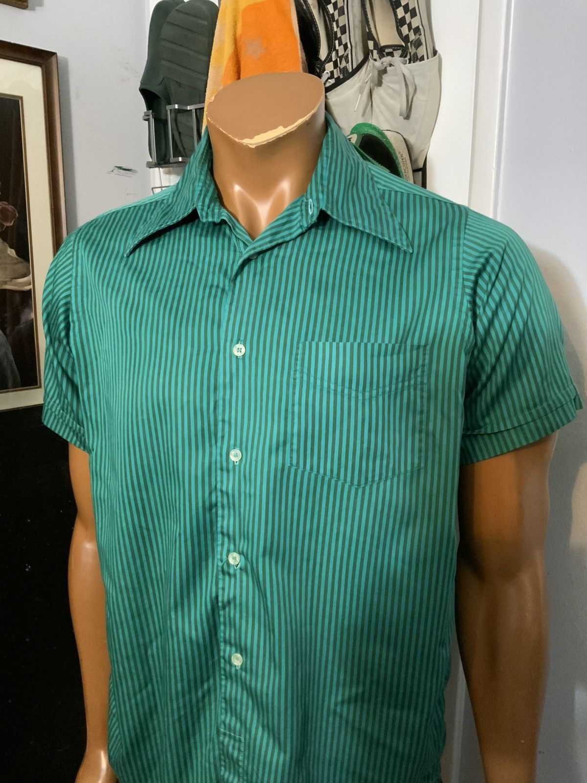 Designer × Vintage 70s 80s Cuzzens Switzerland Woven Cabana Beach Stripe Shirt Size US M / EU 48-50 / 2 - 9 Thumbnail
