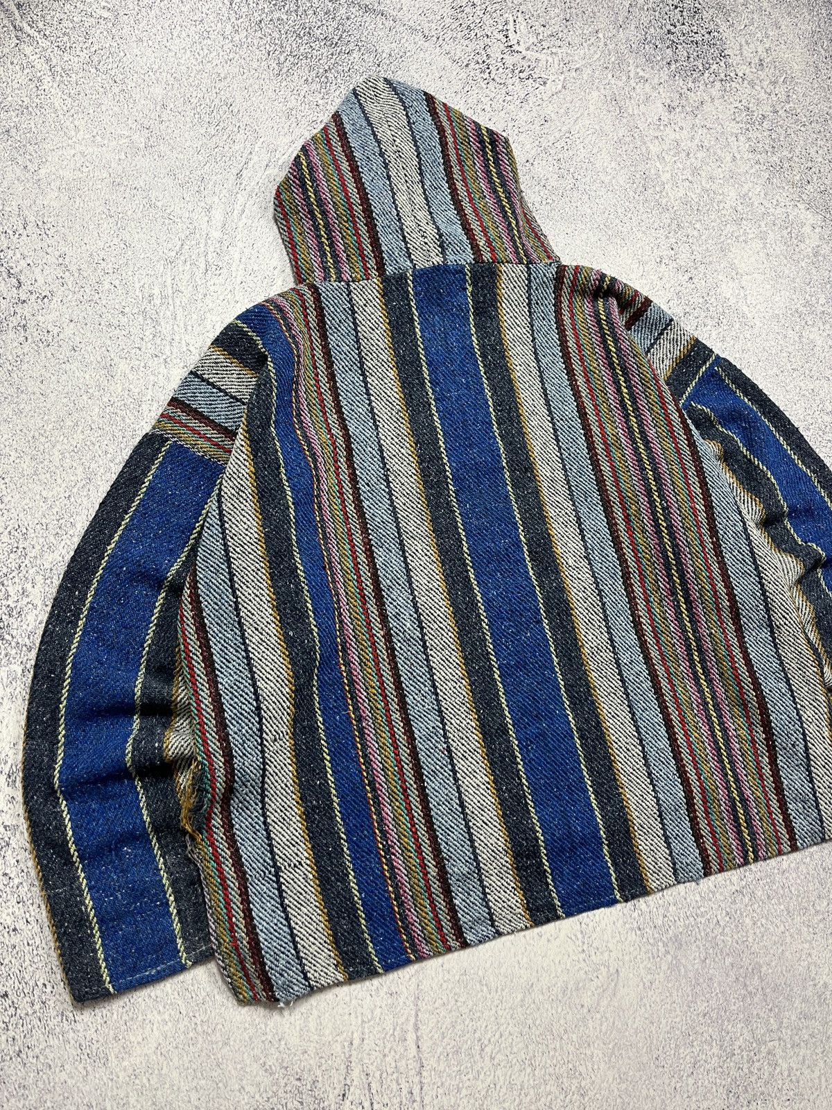 Japanese Brand × Vintage Vintage 90’s Navajo Style Cable Knit Patchwork Hoodie Rare Size US L / EU 52-54 / 3 - 14 Thumbnail