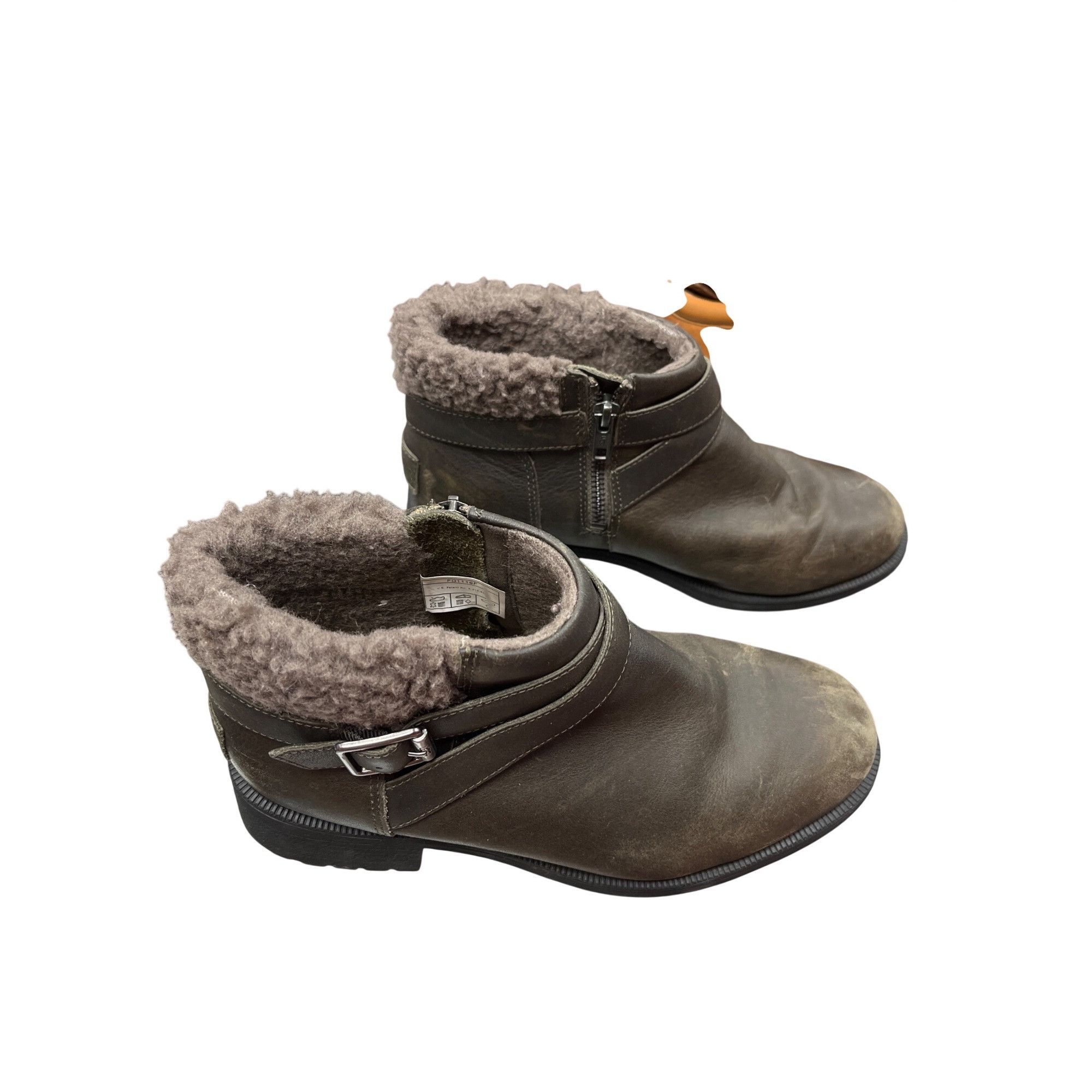 Ugg UGG Brown Leather Ankle Boots With Shearling Lining Womens S Size US 8 / IT 38 - 3 Thumbnail