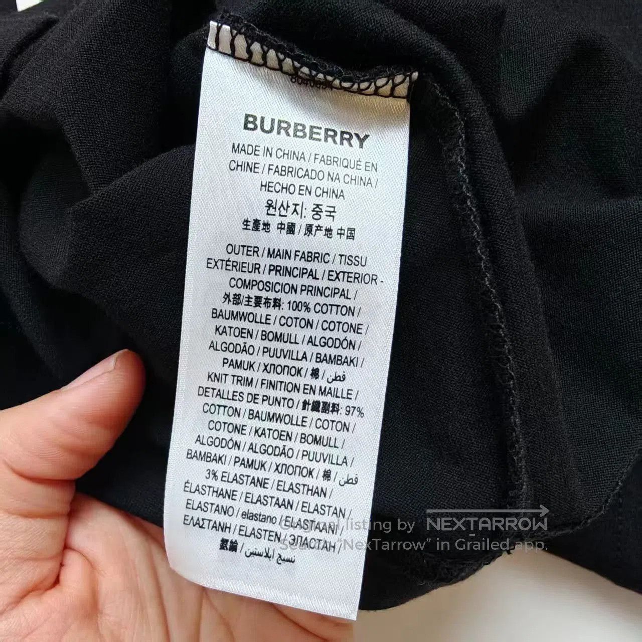 Burberry Burberry Black Letter Print Short-Sleeve. Size US L / EU 52-54 / 3 - 5 Thumbnail