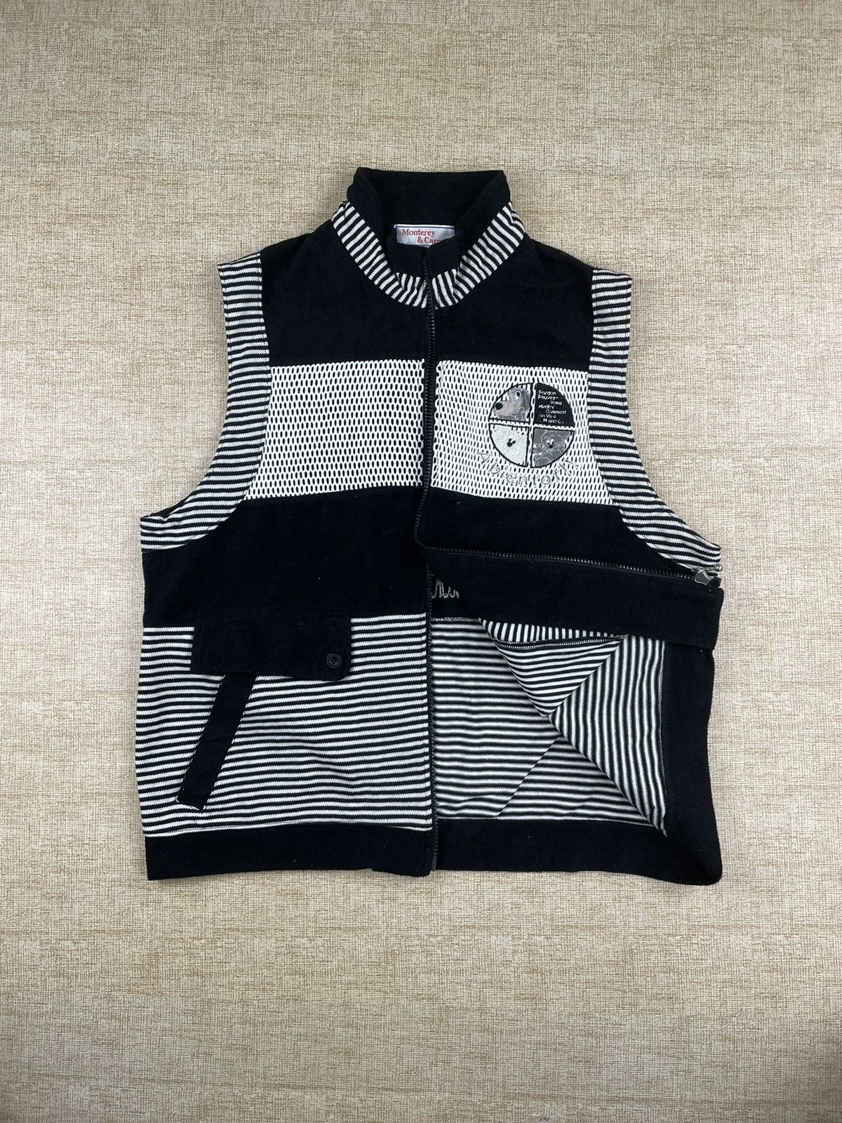 Vintage Vintage Monterey & Caramel Japanese Brand Stripes Vest Size US M / EU 48-50 / 2 - 8 Thumbnail